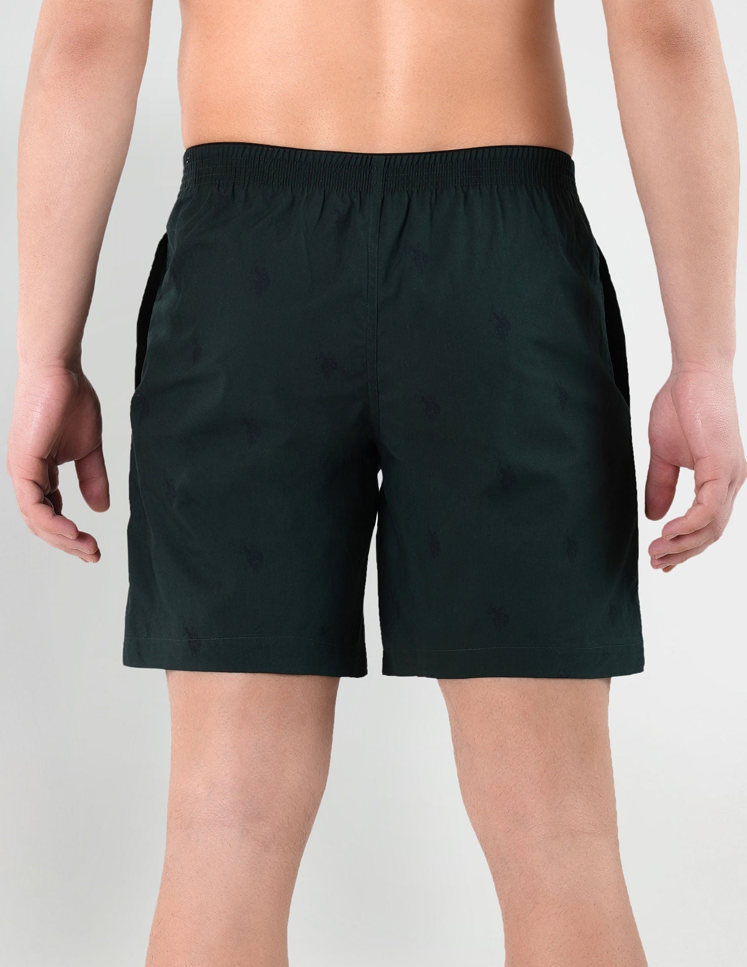 Signature Logo Pure Cotton I021 Boxers - Pack Of 1 Dark Green - U.S. POLO ASSN. | Large