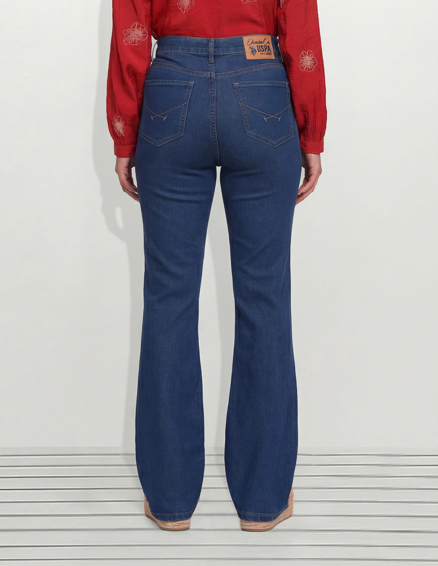 High Rise Skinny Bootcut Jeans Blue - U.S. Polo Assn. India | Large
