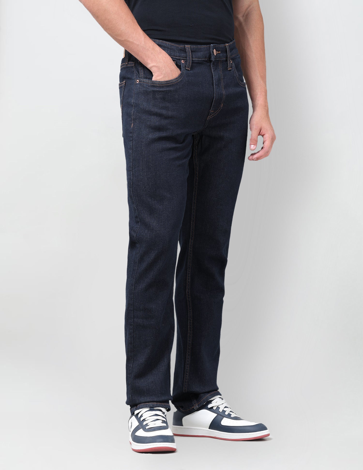 Harold Slim Straight Fit Blue Jeans Dark Indigo - U.S. Polo Assn. India | Large