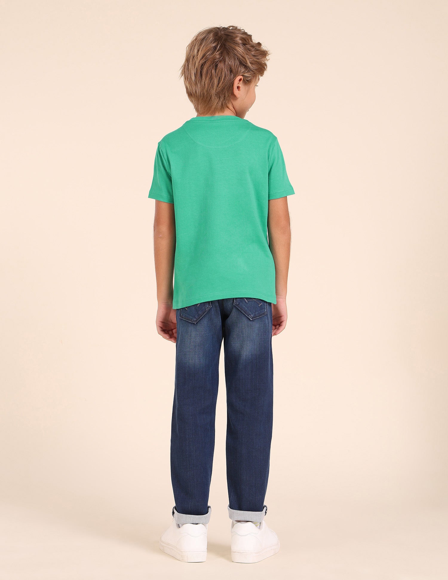 Boys Graphic Printed Regular Fit T-Shirt Dark Green - U.S. POLO ASSN. | Large