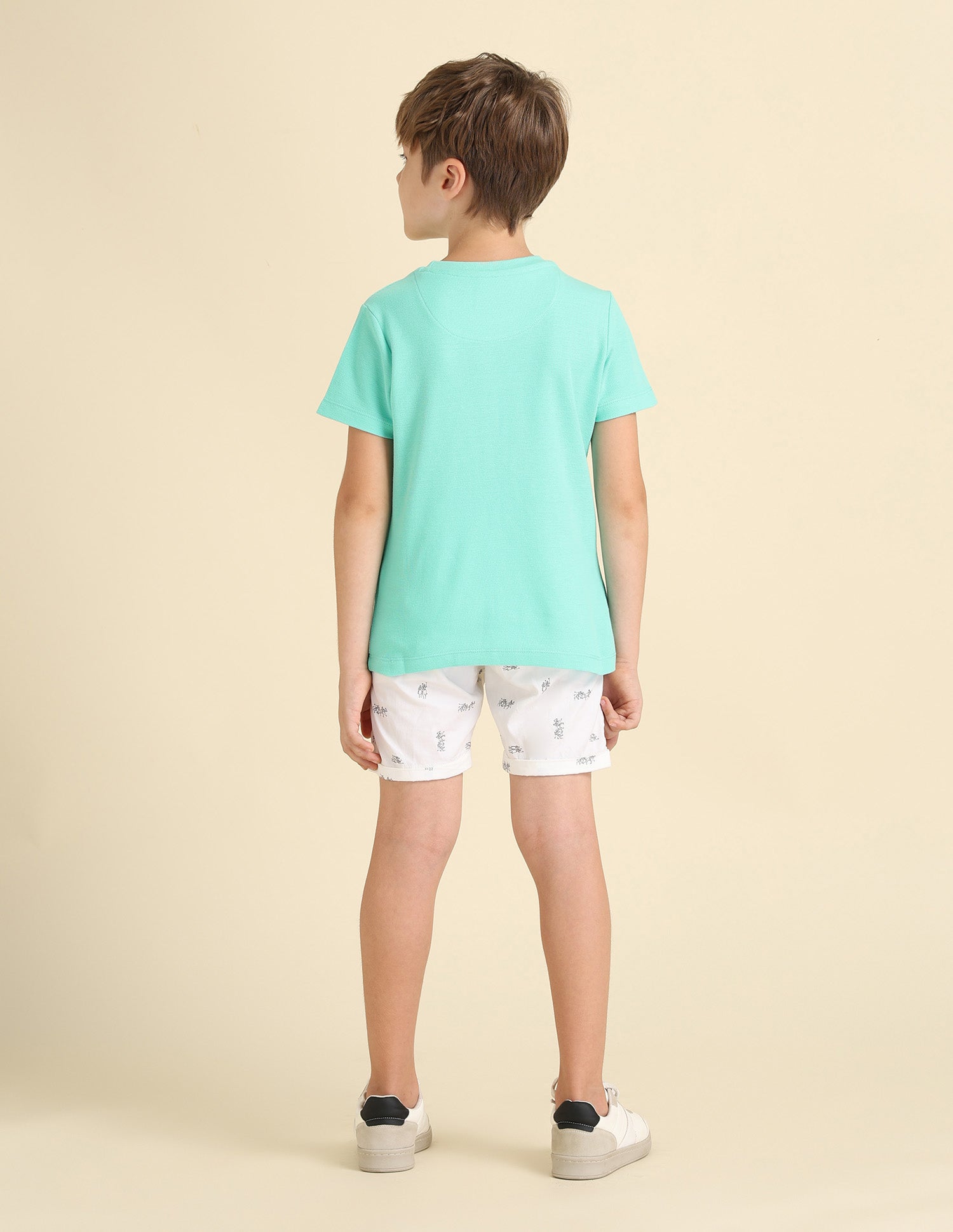 Boys Brand Embossed Regular Fit T-Shirt Aqua - U.S. POLO ASSN. | Large