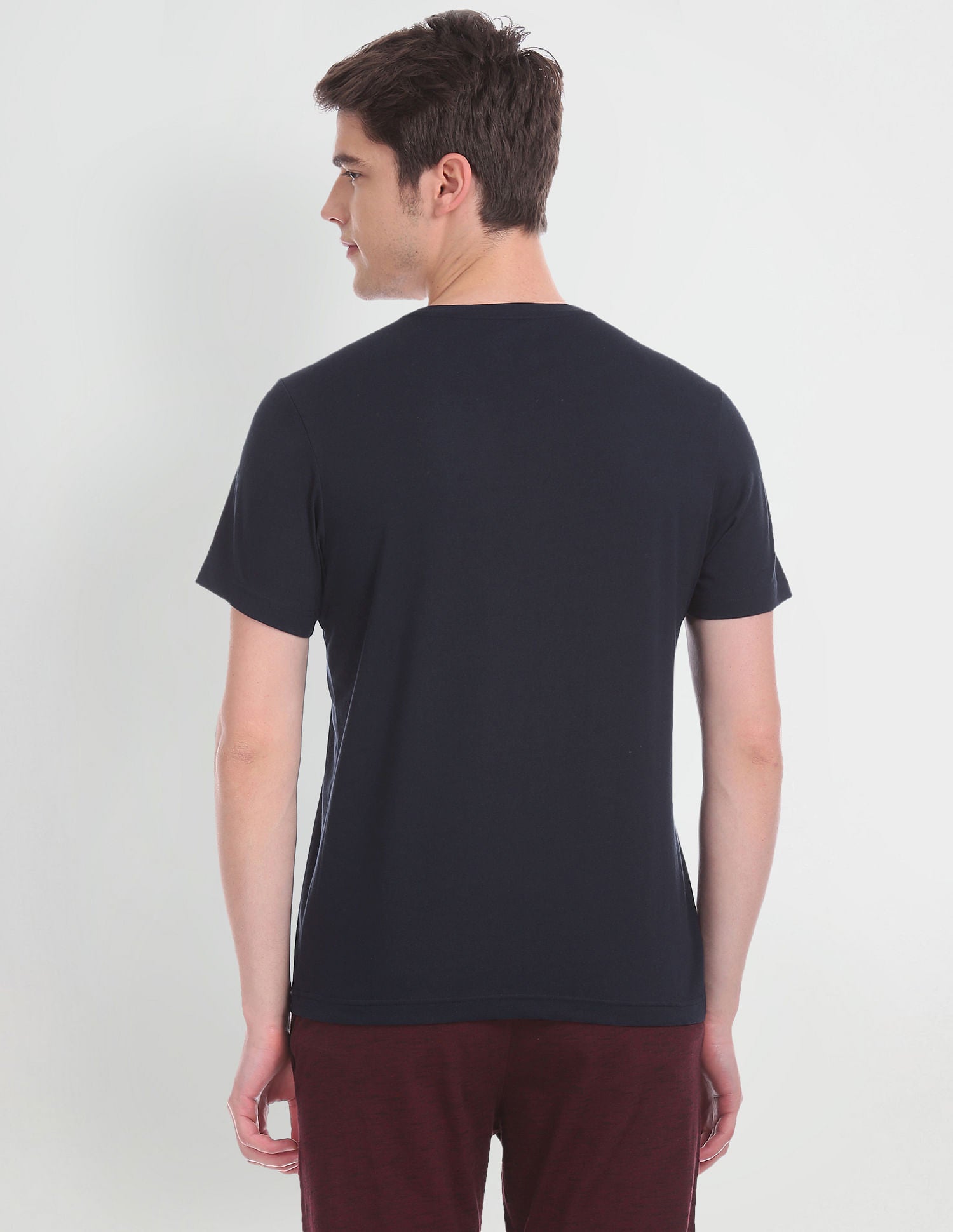 Crew Neck Colour Block I681 Lounge T-Shirt - Pack Of 1 Navy - U.S. POLO ASSN. | Large