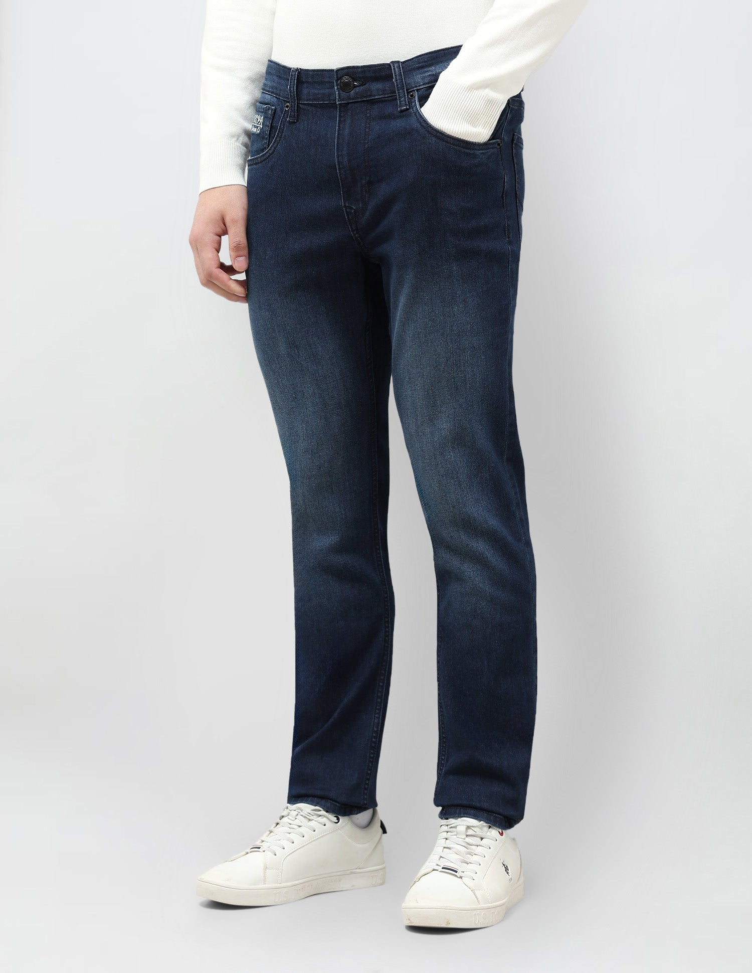 Brandon Slim Tapered Fit Blue Jeans Indigo - U.S. POLO ASSN. | Large