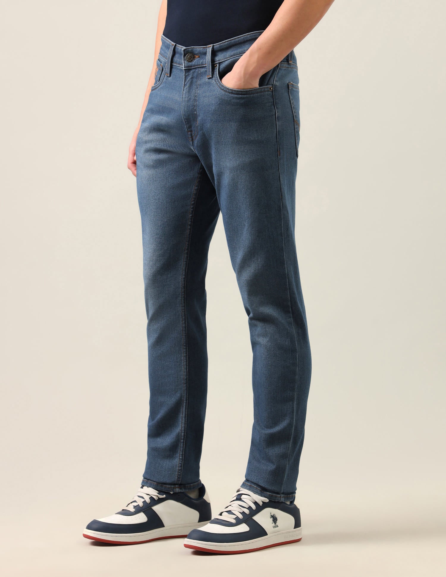 Brandon Slim-Tapered Fit Blue Jeans Blue - U.S. Polo Assn. India | Large