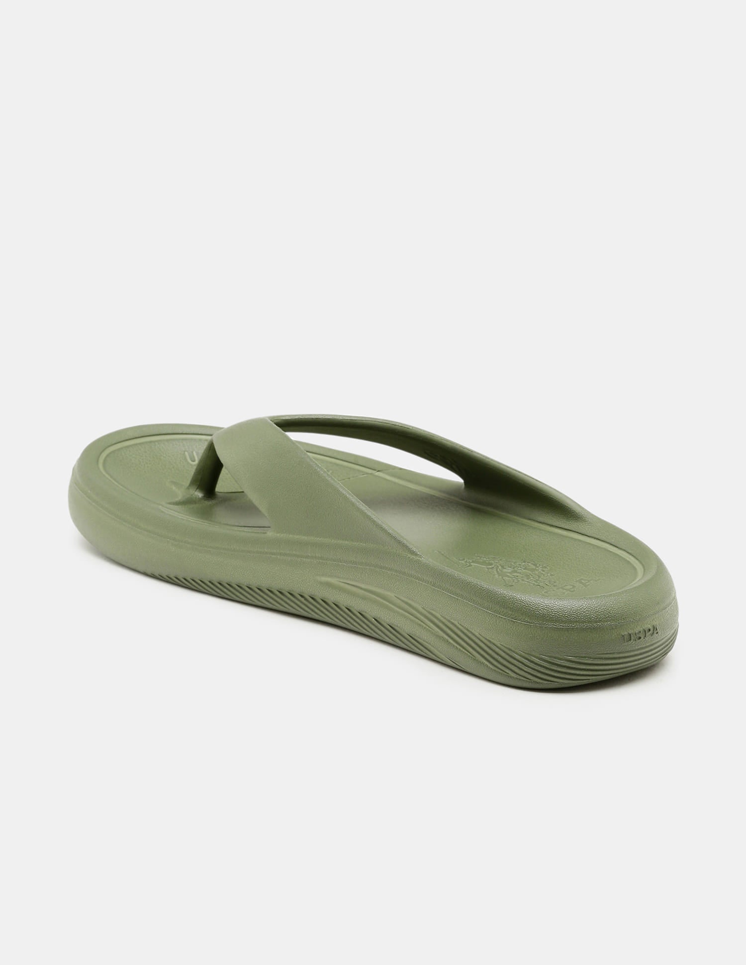 Men Cole V-Strap Flip Flops Olive - U.S. Polo Assn. India | Large