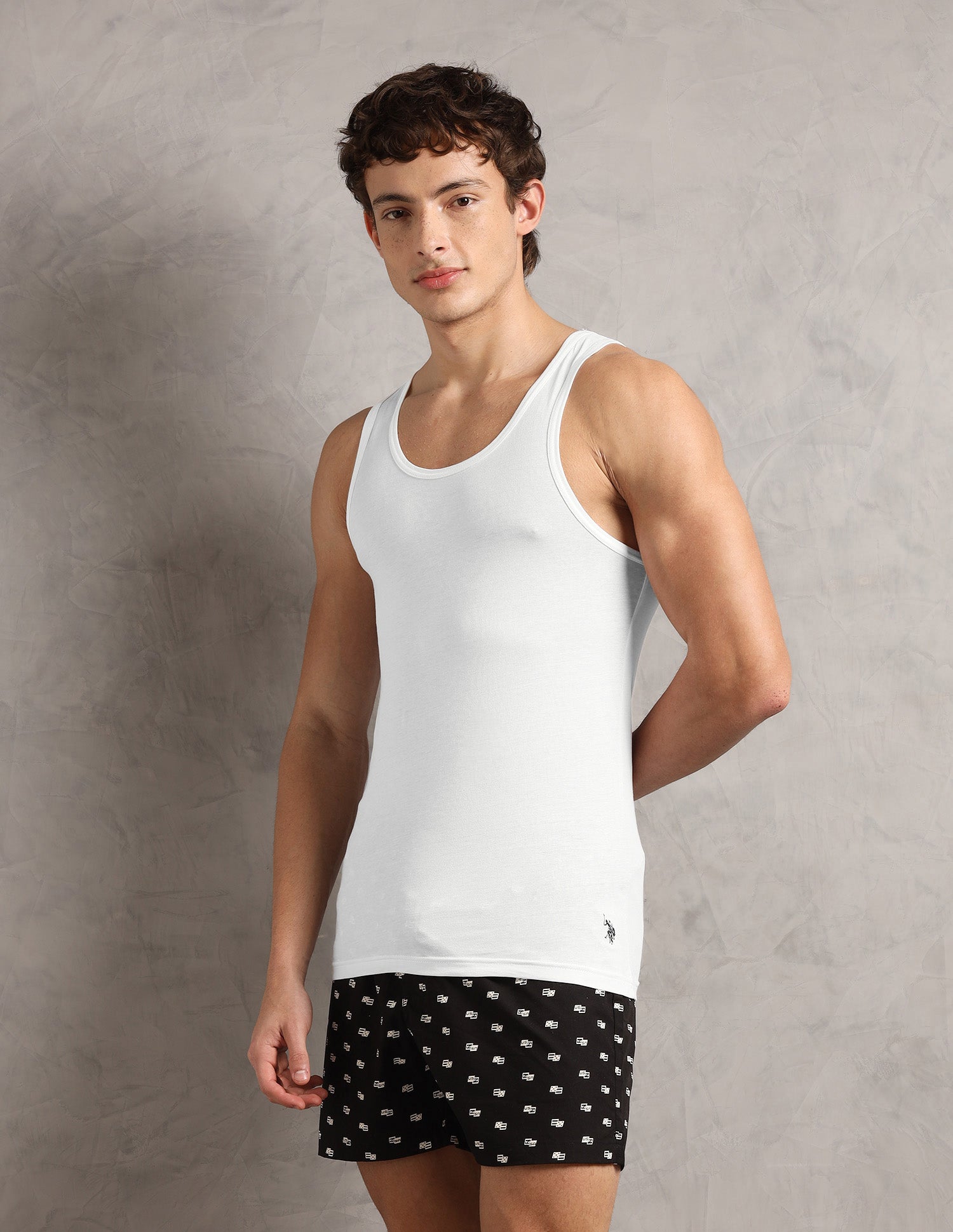 Comfort Fit Pure Cotton I024 Vest - Pack Of 1 White - U.S. Polo Assn. India | Large