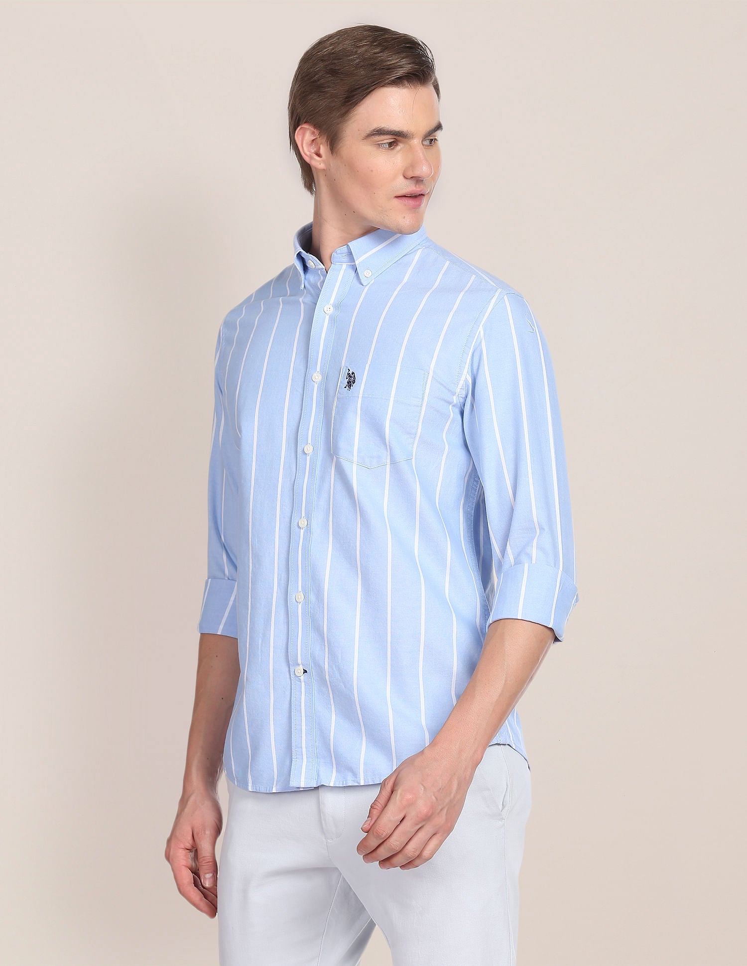 Button Down Collar Vertical Stripe Shirt – U.S. Polo Assn. India