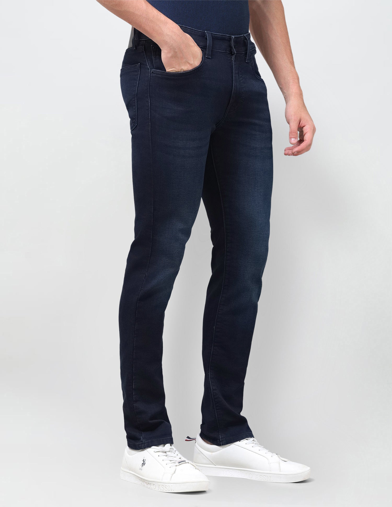 Regallo Skinny Fit Blue Jeans Dark Blue - U.S. Polo Assn. India | Large
