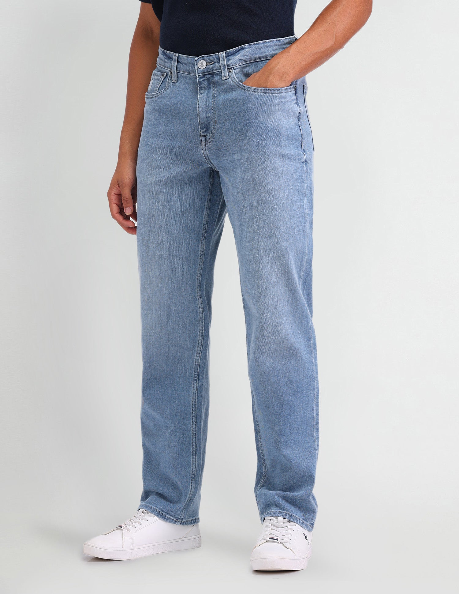 Mid Rise Shawn Relaxed Fit Jeans Blue - U.S. Polo Assn. India | Large