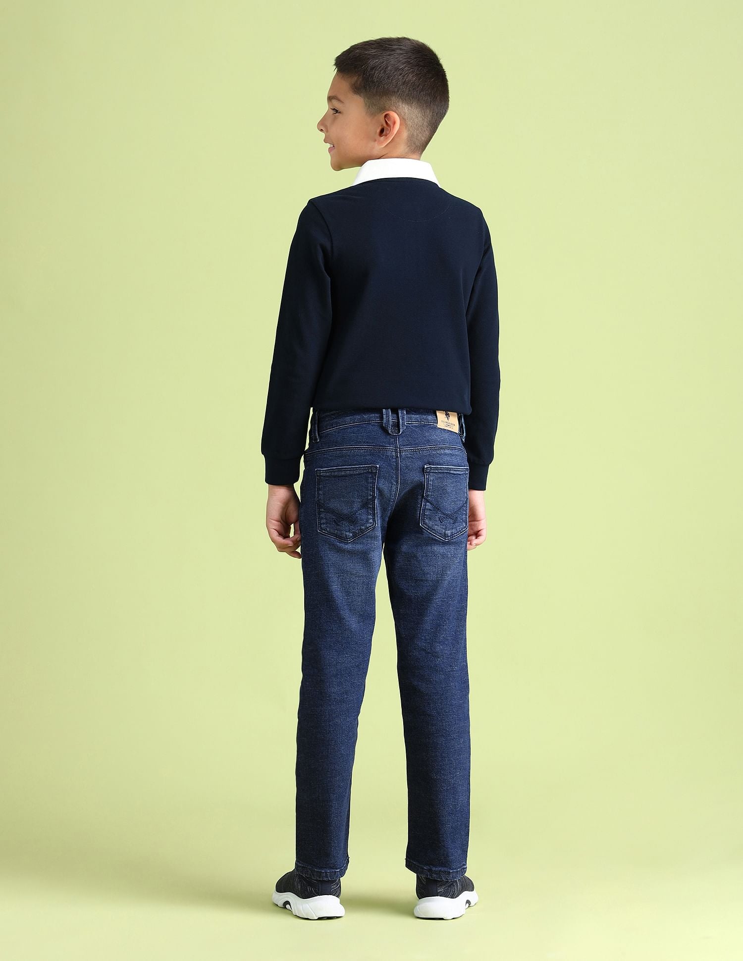 Relaxed Fit Stone Washed Jeans Dark Blue - U.S. POLO ASSN. | Large