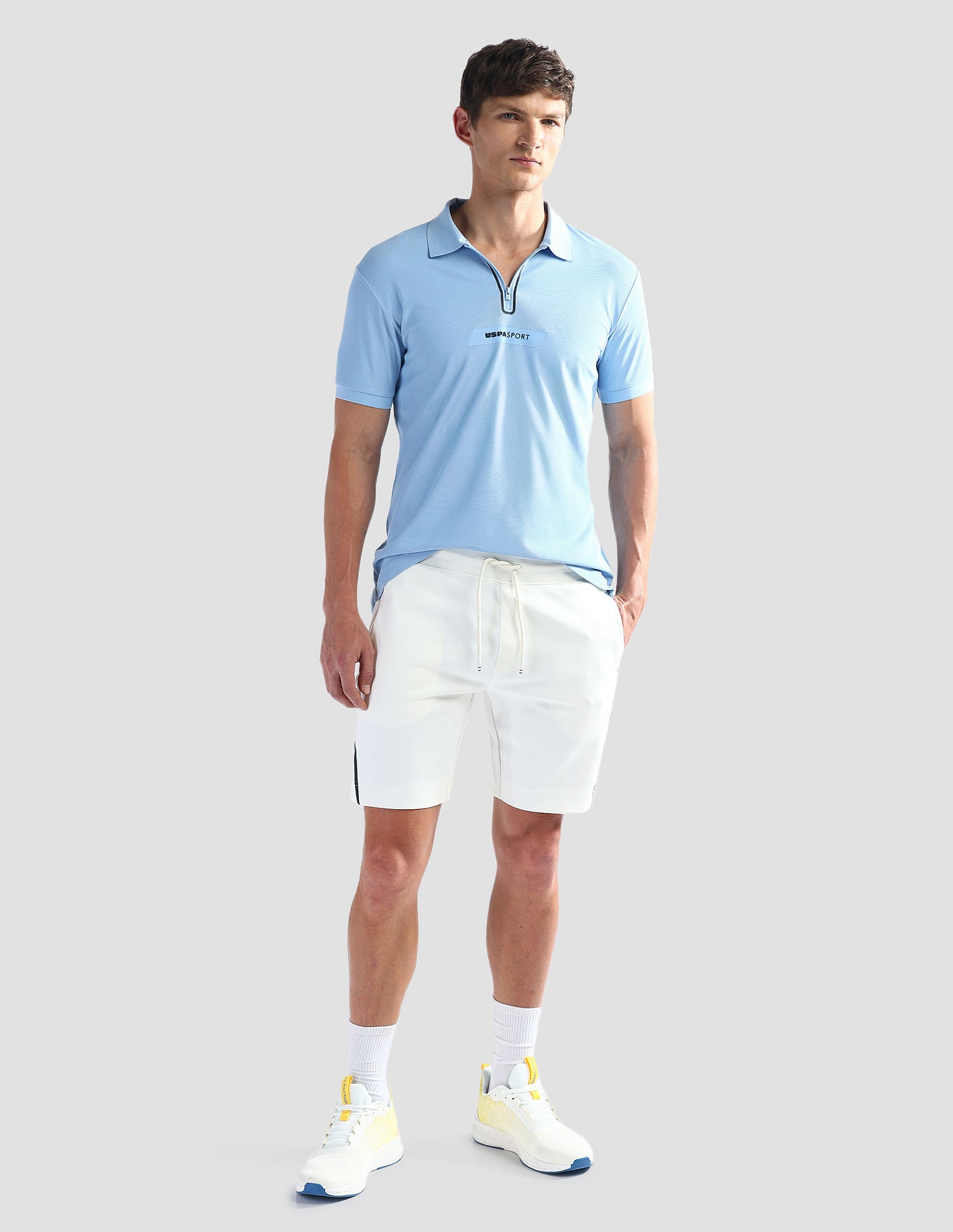 Rear Brand Stripe Slim Polo Shirt Blue - U.S. Polo Assn. India | Large