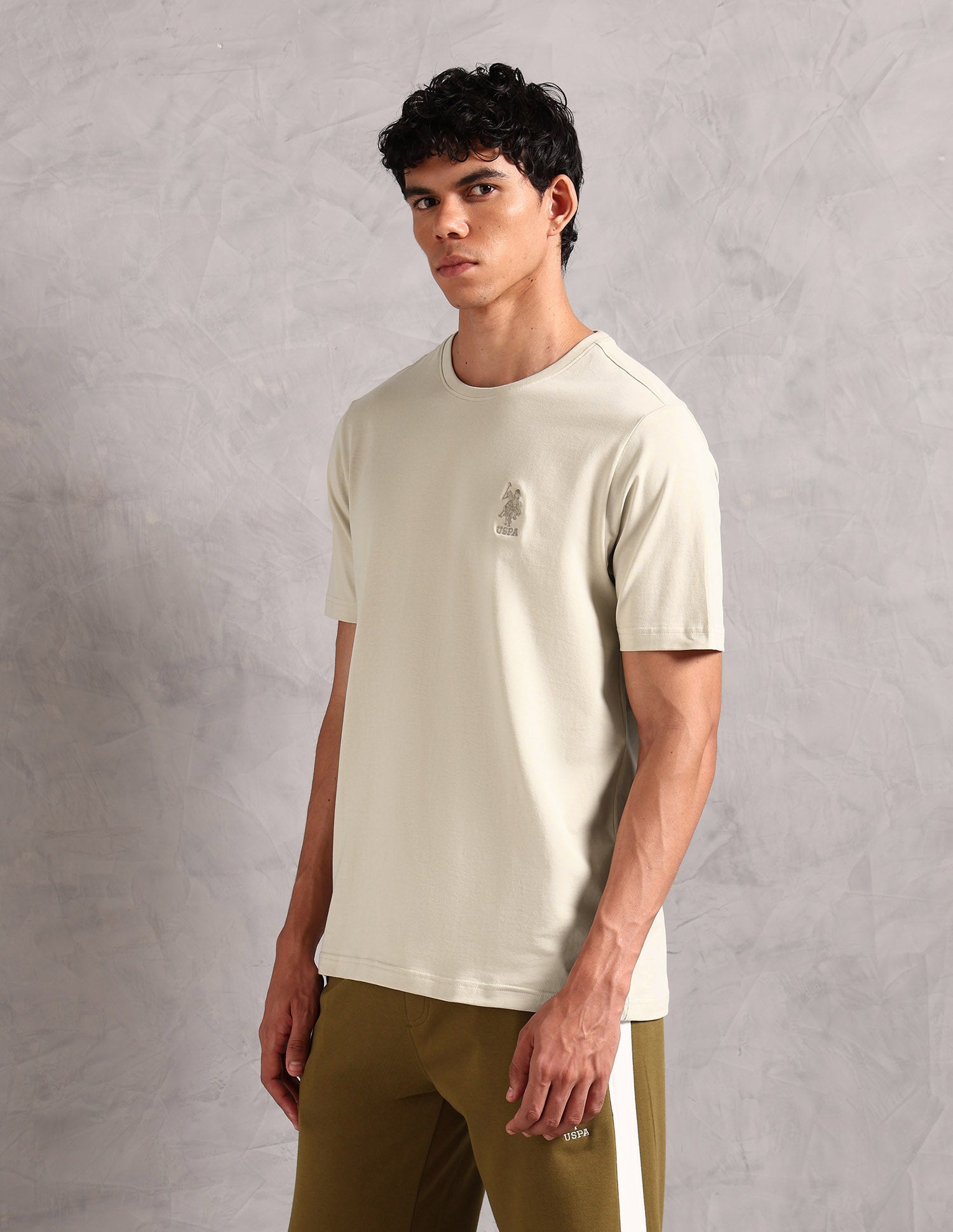 Comfort Fit Pure Cotton OEE12 Lounge T-Shirt - Pack Of 1 Peyote - U.S. POLO ASSN. | Large