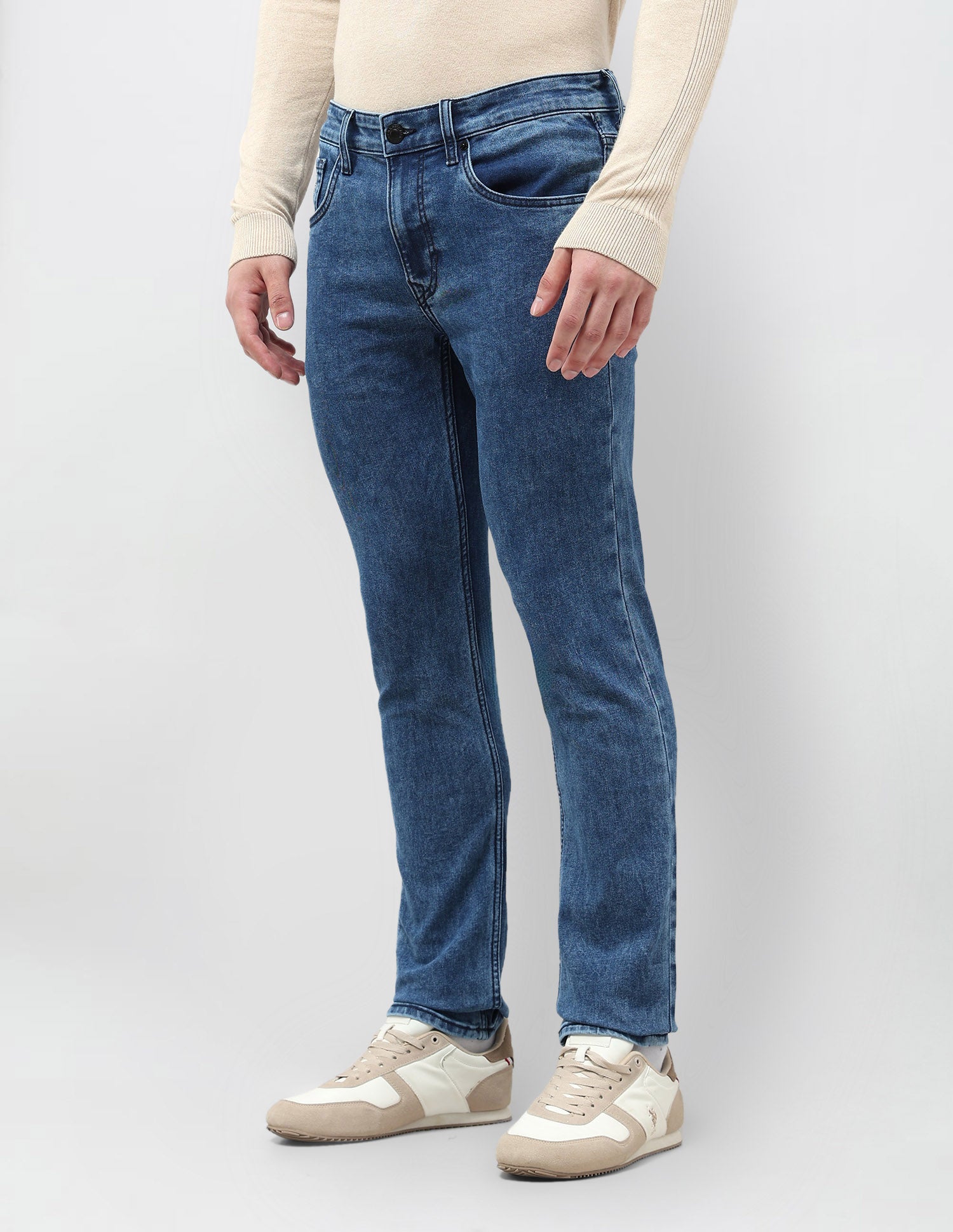 Brandon Slim Tapered Fit Blue Jeans Indigo - U.S. POLO ASSN. | Large