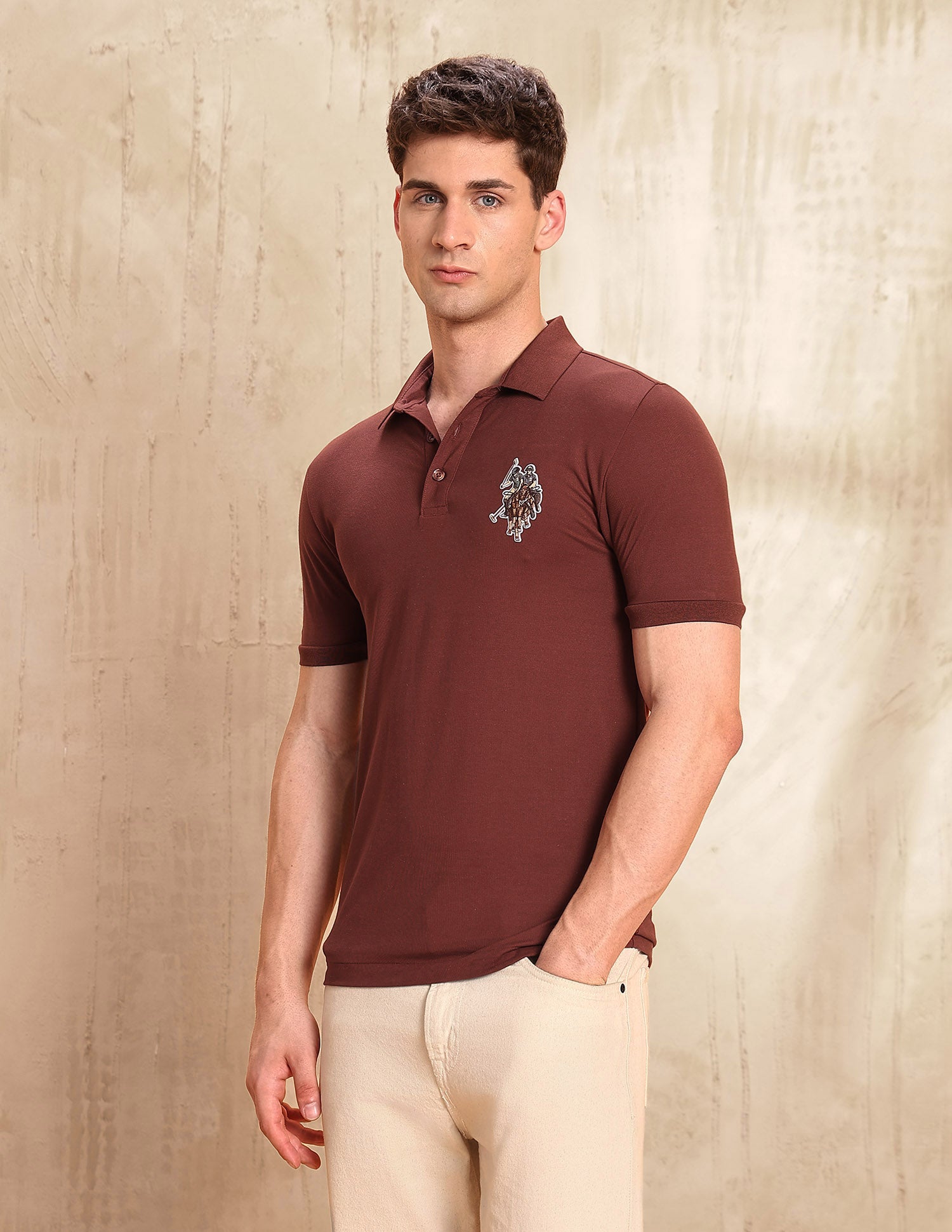 Solid Legend Of Horseshoe Polo Shirt Rust - U.S. POLO ASSN. | Large