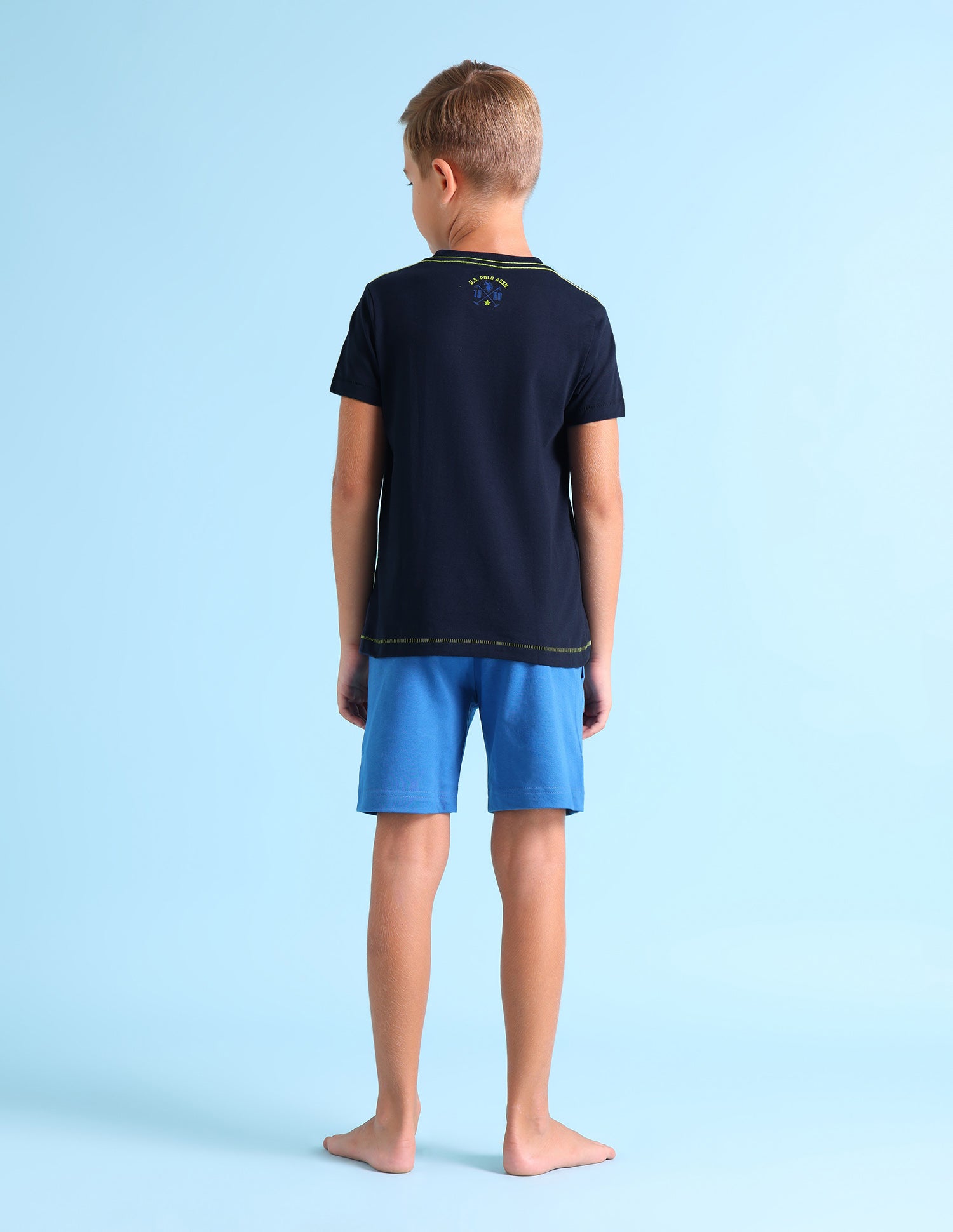 Ribbed Neck Cotton IKEA Lounge T-Shirt - Pack Of 1 Navy - U.S. POLO ASSN. | Large