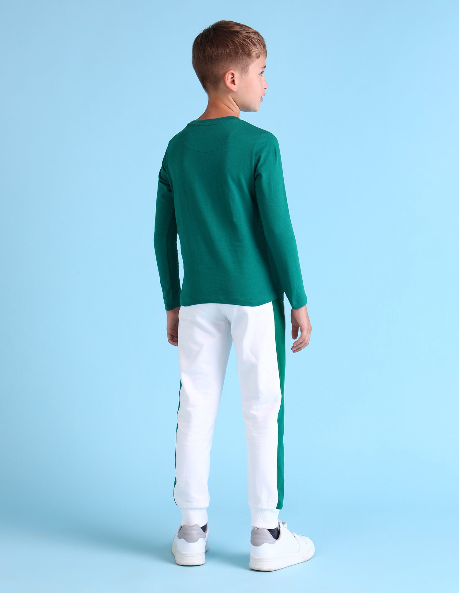 Boys Crew Neck T-Shirt Green - U.S. POLO ASSN. | Large