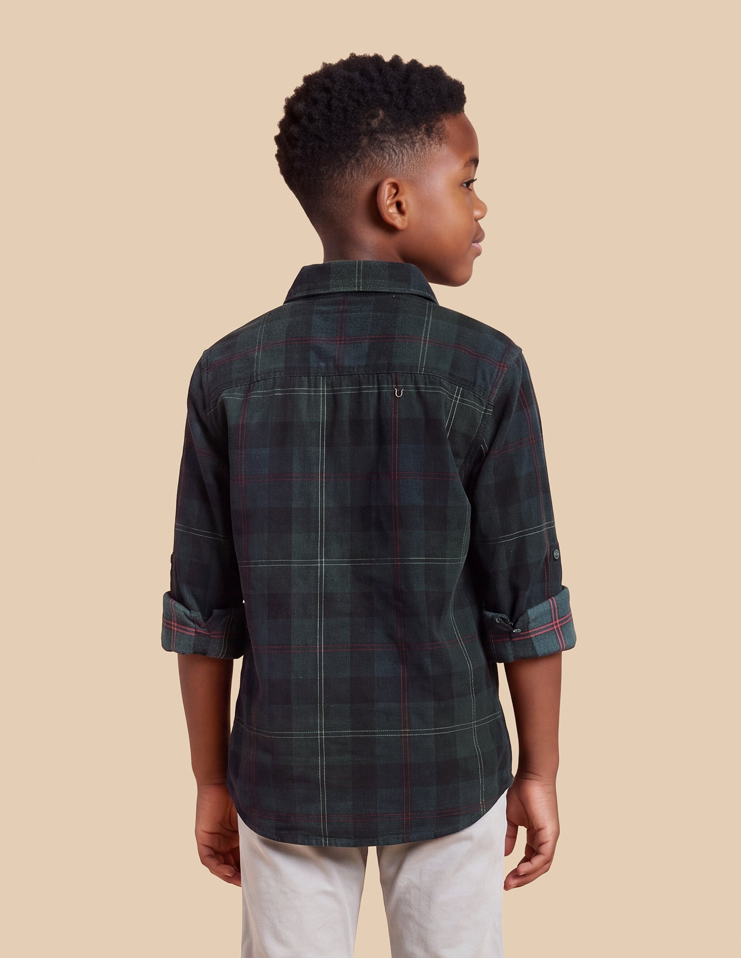 Corduroy Plaid Checked Shirt Green - U.S. Polo Assn. India | Large