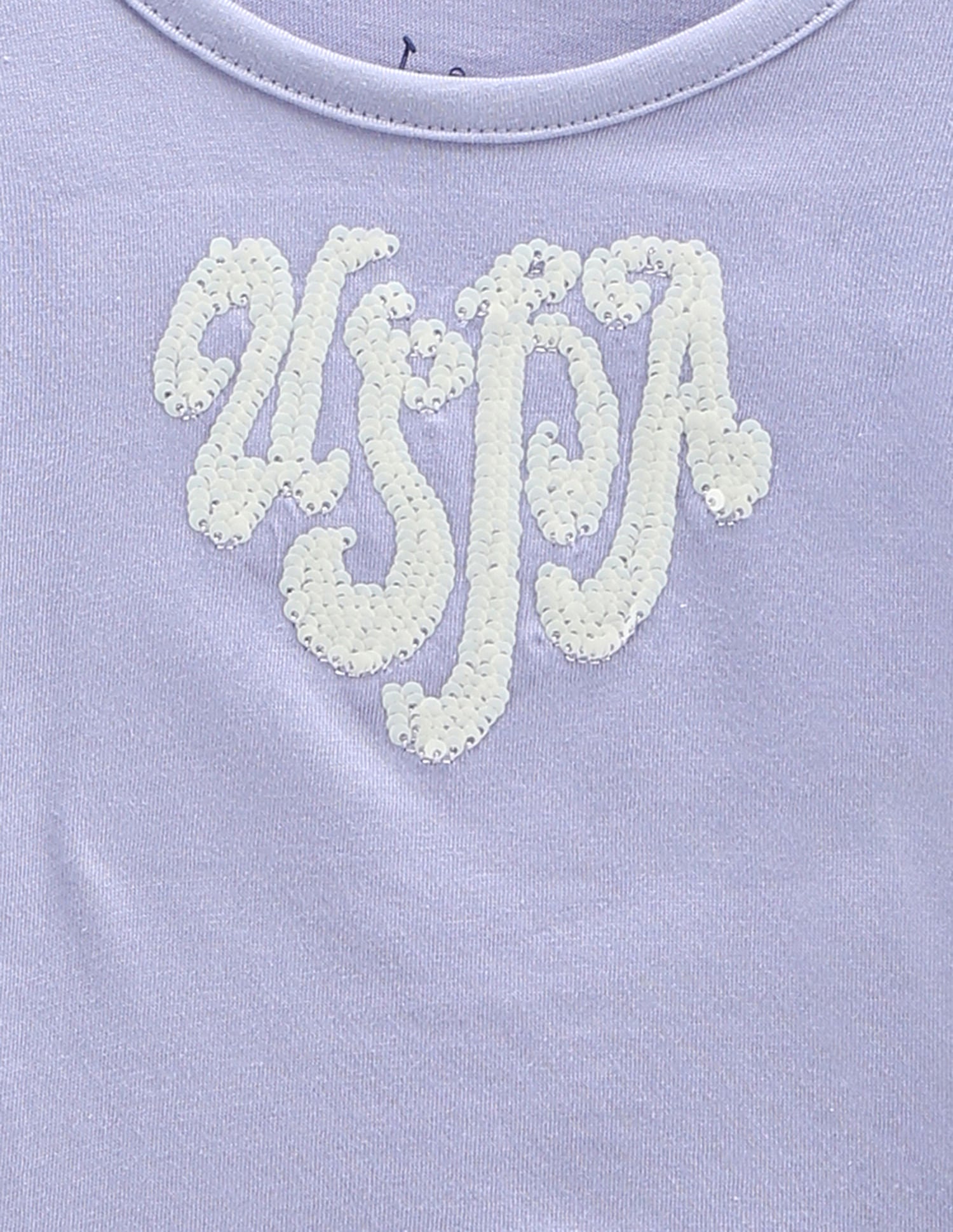 Girls Flip Sequin Cotton T-Shirt Light Purple - U.S. POLO ASSN. | Large