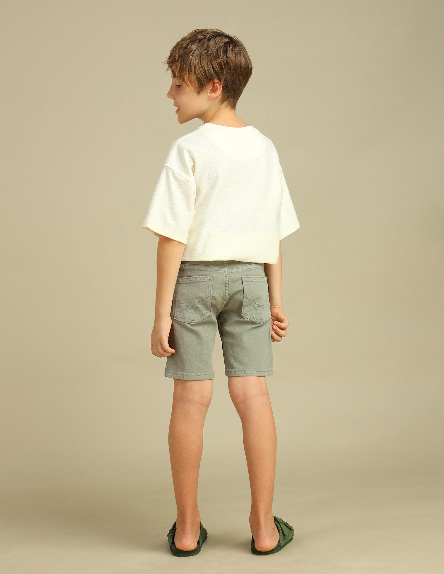 Boys Regular Fit Denim Shorts Olive - U.S. POLO ASSN. | Large