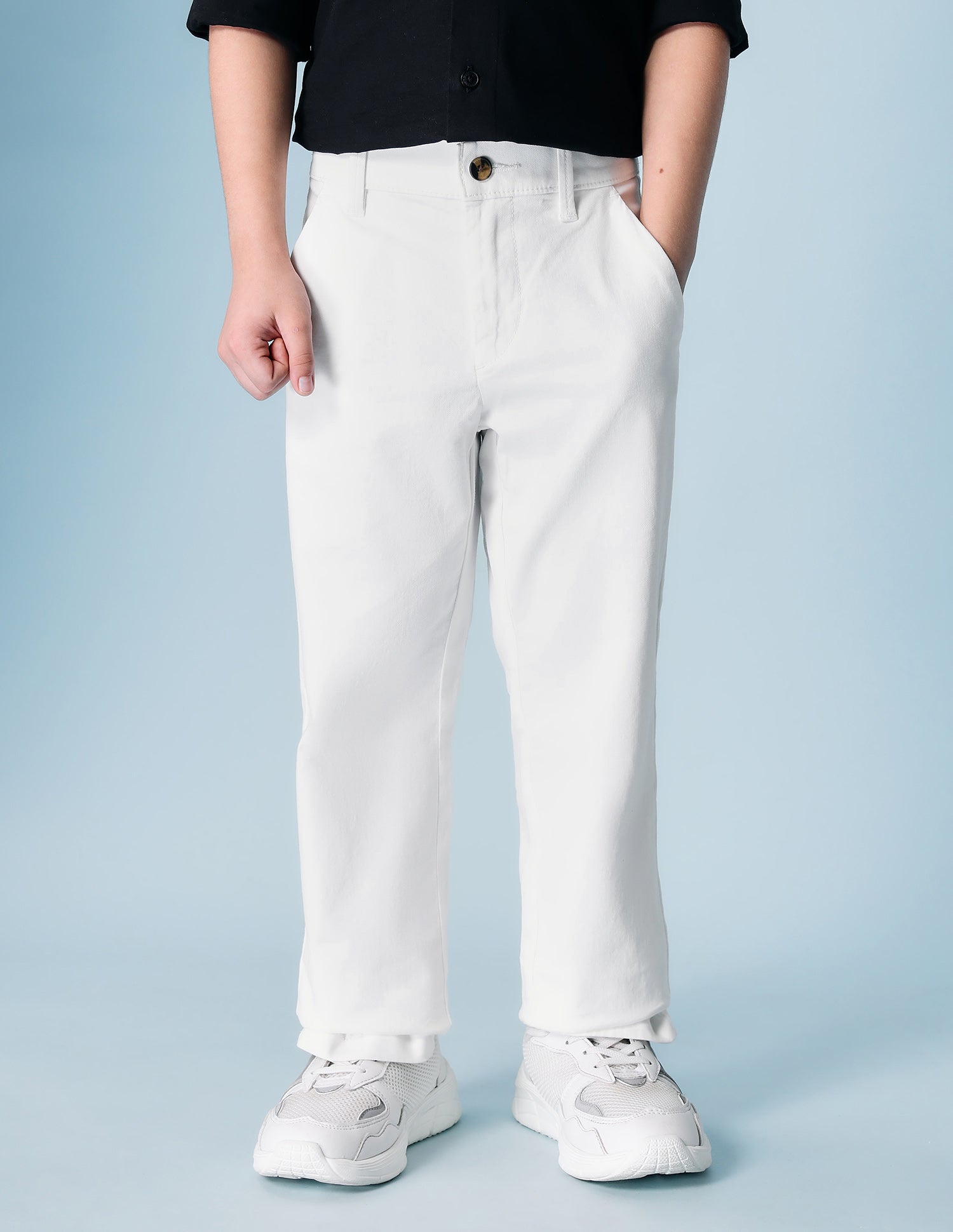 Boys Regular Fit Twill Trousers White - U.S. POLO ASSN. | Large