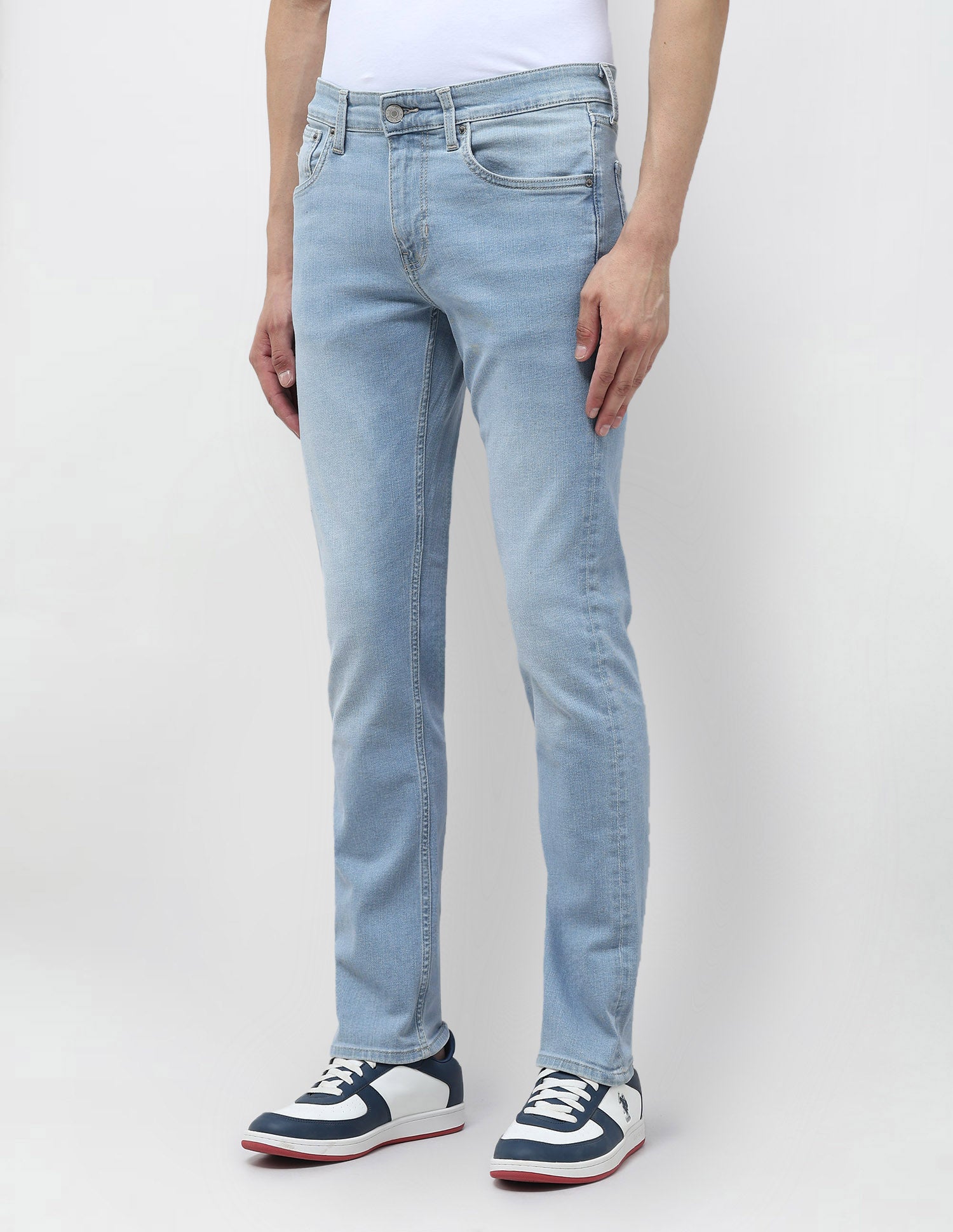 Regallo Skinny Fit Blue Jeans Light Blue - U.S. POLO ASSN. | Large