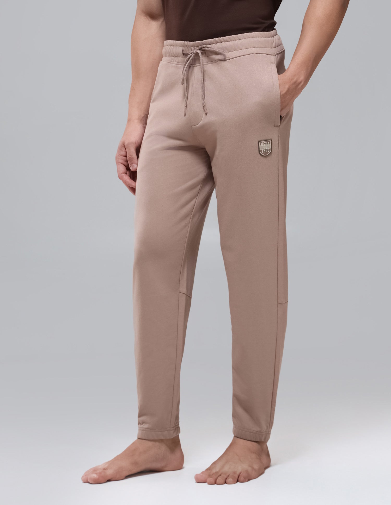 Baggy Fit Sturdy Fabric OR008 Lounge Track Pants Stucco - U.S. Polo Assn. India | Large
