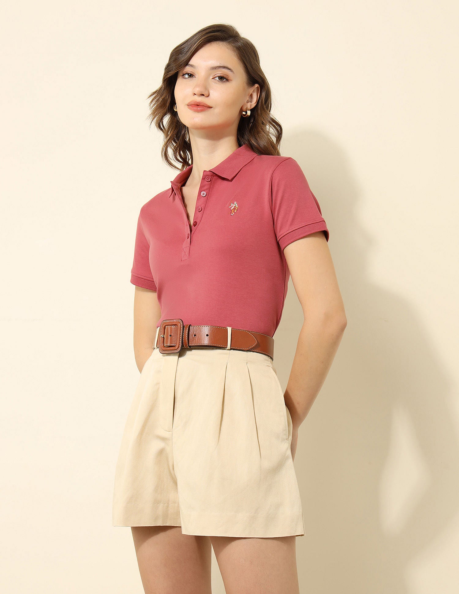 Regular Fit Polo Shirt Pink - U.S. POLO ASSN. | Large