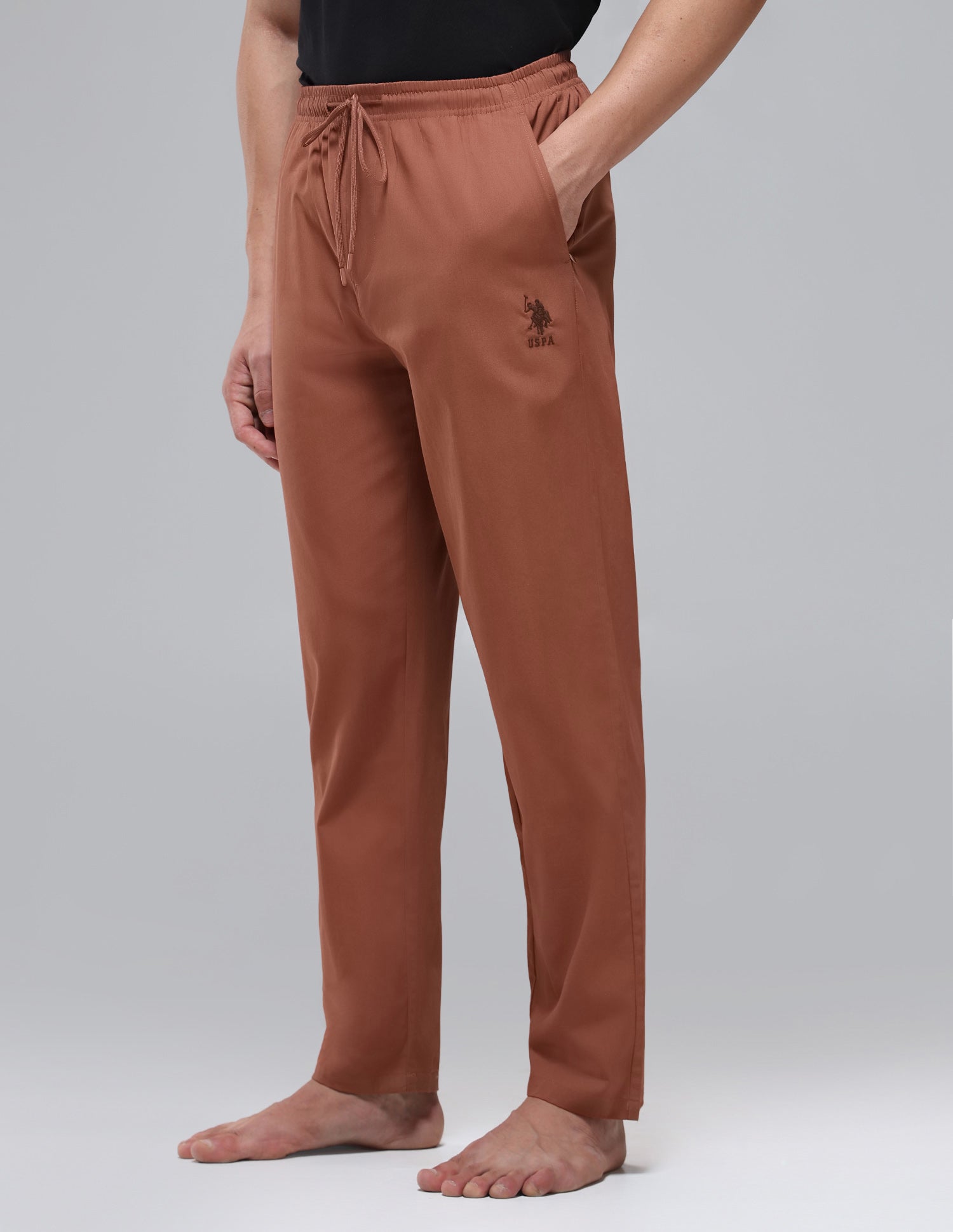 Midrise Pure Cotton OELP1 Pyjamas Maple Syrup - U.S. Polo Assn. India | Large