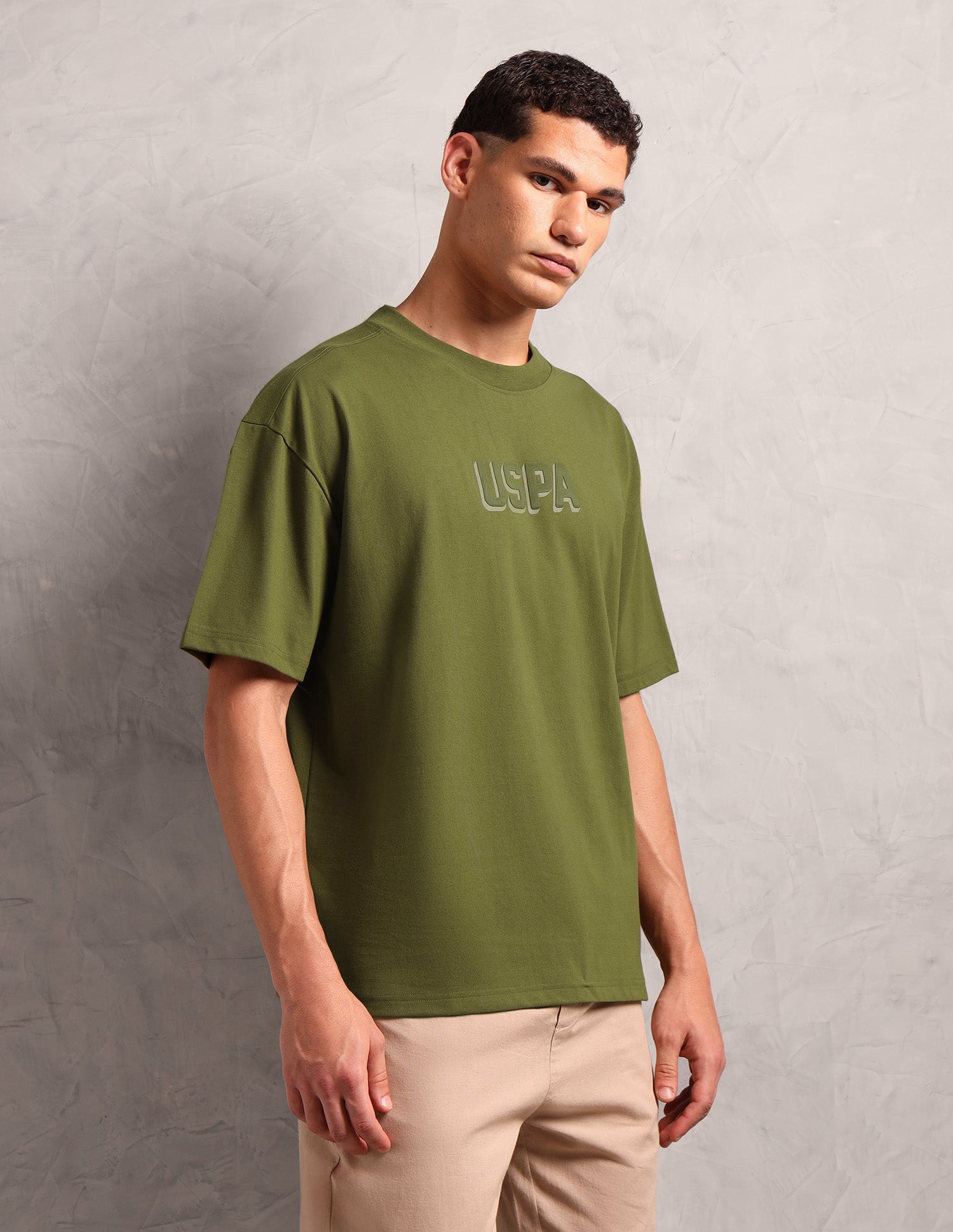 Oversized Fit Breathable OEE11 Lounge T-Shirt - Pack Of 1 Avocado - U.S. POLO ASSN. | Large