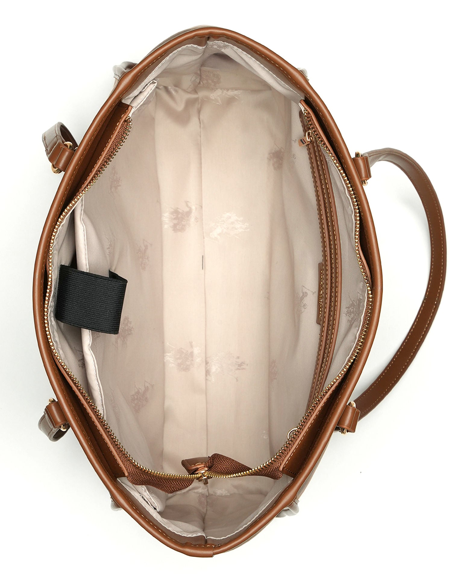 Millie Monogram Tote Bag Light Brown - U.S. POLO ASSN. | Large