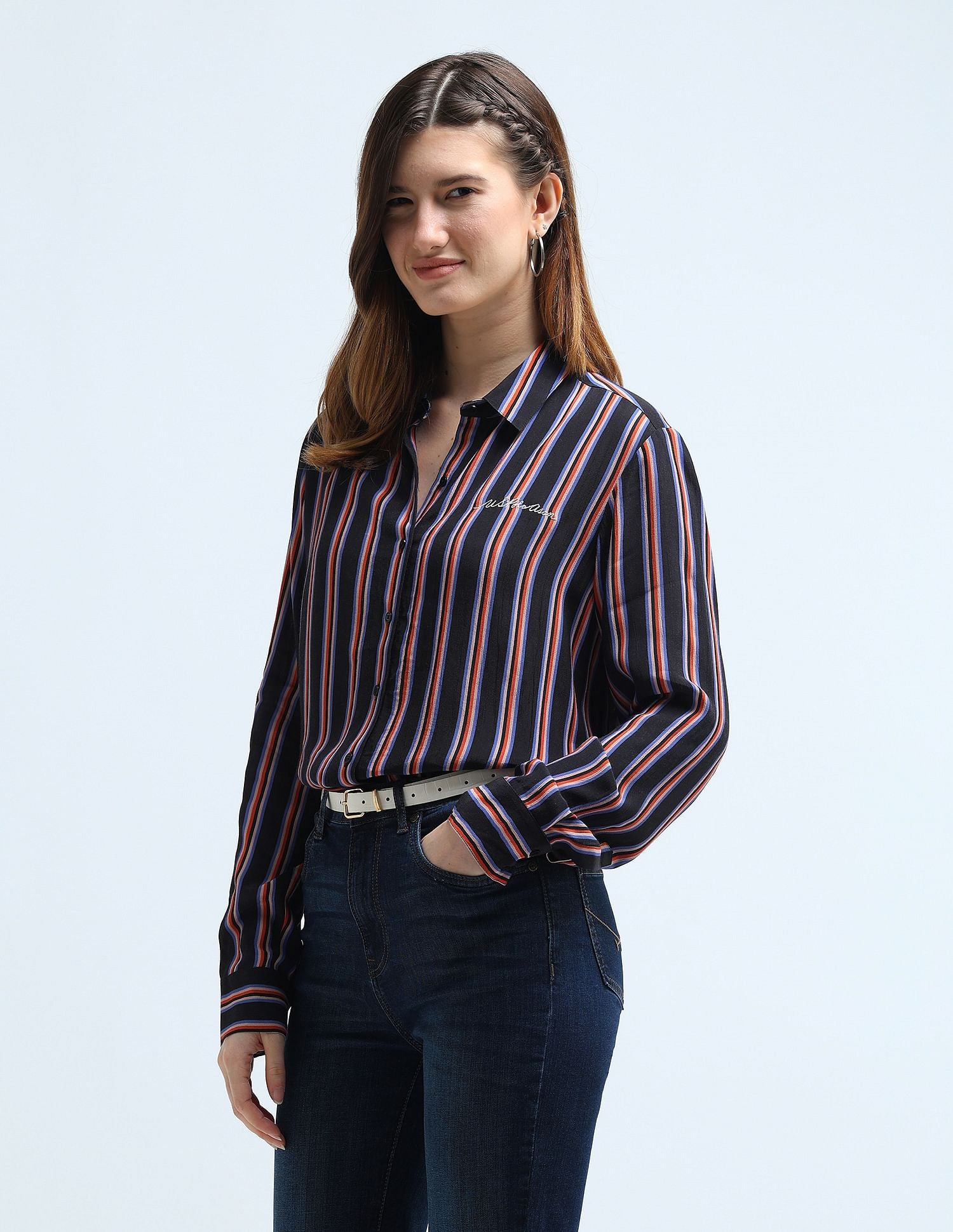 Vertical Stripe Regular Fit Shirt Multicolour - U.S. POLO ASSN. | Large