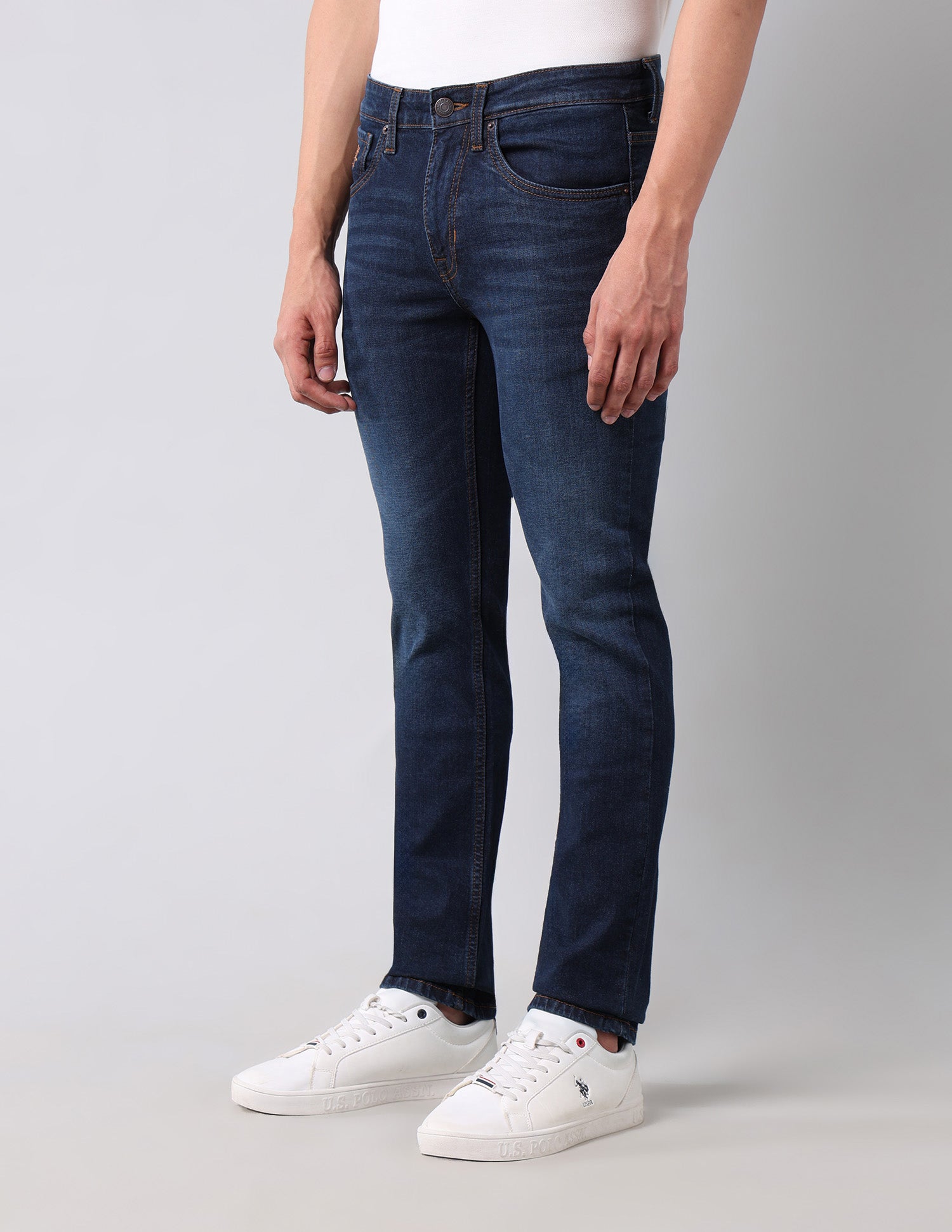 Regallo Skinny Fit Blue Jeans Blue - U.S. Polo Assn. India | Large