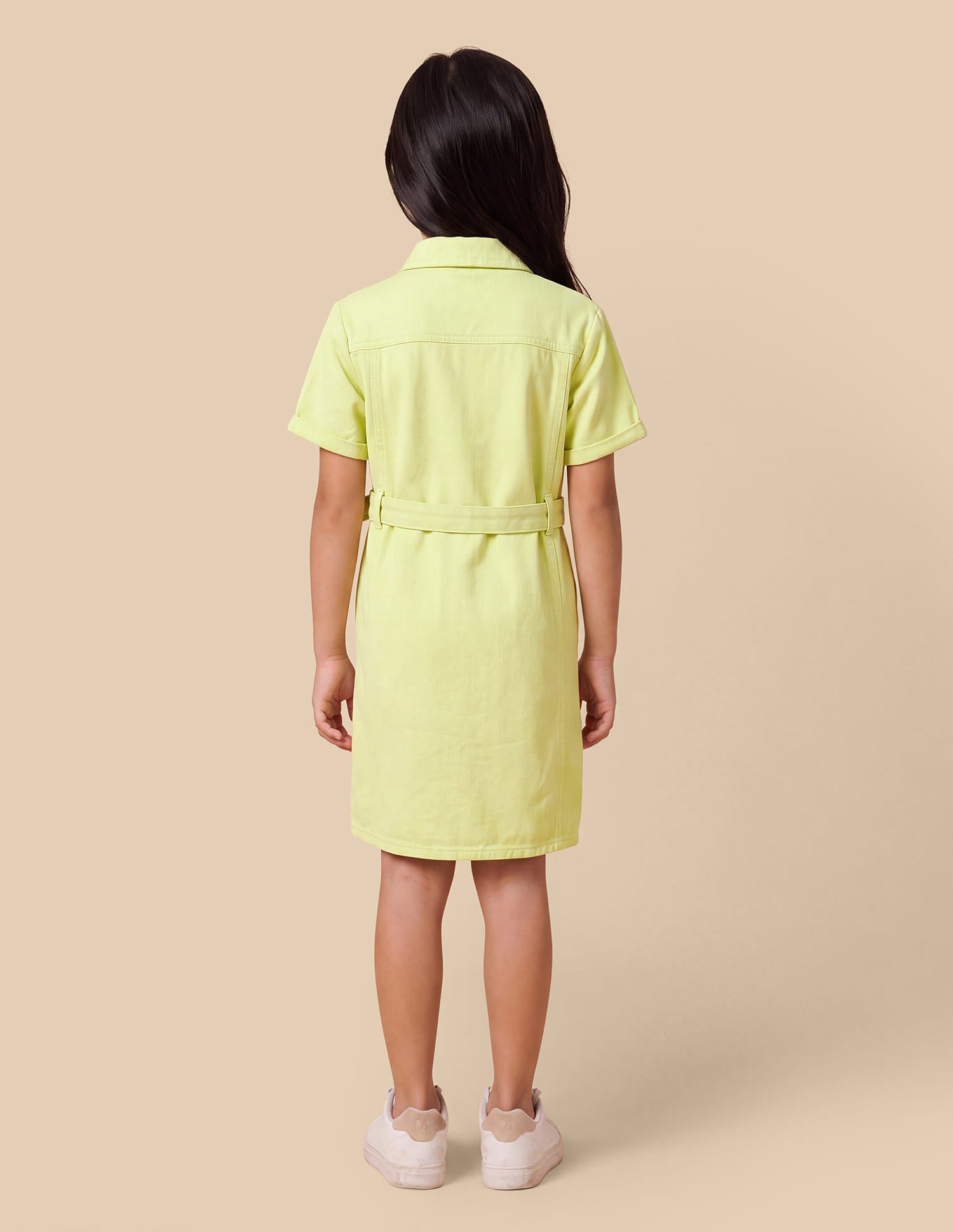 Solid Relaxed Fit Shirt Dress Green - U.S. Polo Assn. India | Large