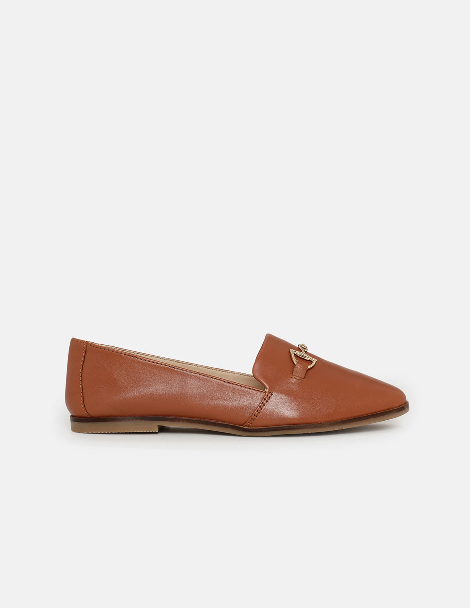 Emera Metallic Accent Round Toe Loafers Tan - U.S. Polo Assn. India | Large