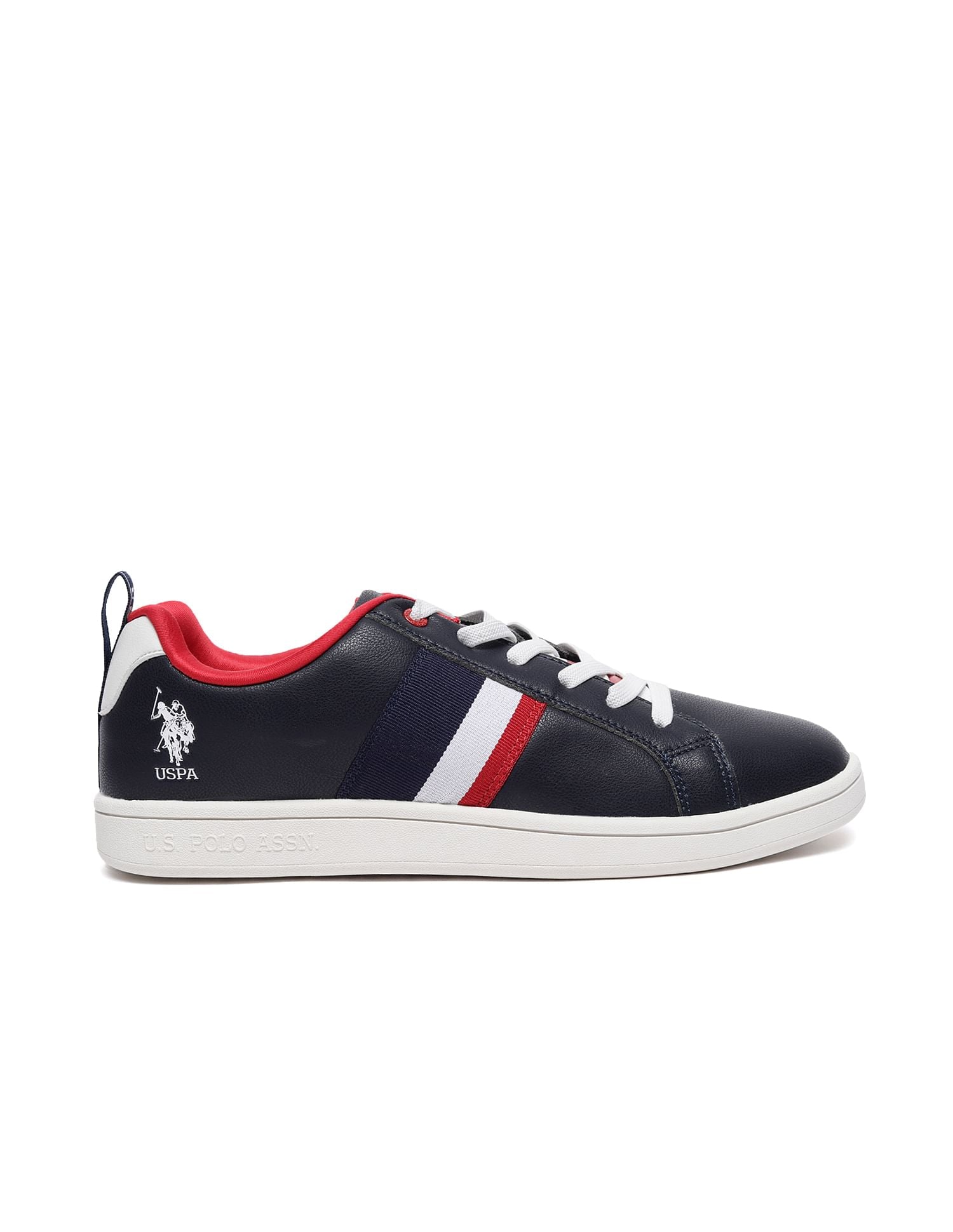 Striped Panelled Lace Up Lenart Sneakers Navy - U.S. Polo Assn. India | Large
