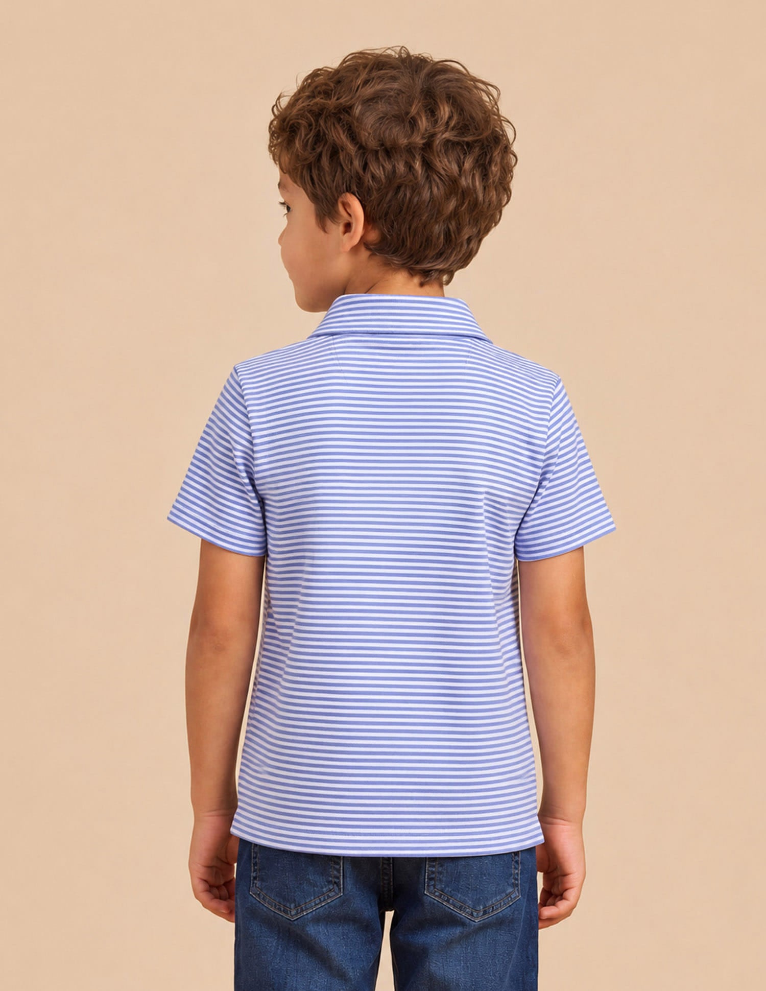 Horizontal Striped Regular Fit Polo Shirt Blue - U.S. Polo Assn. India | Large