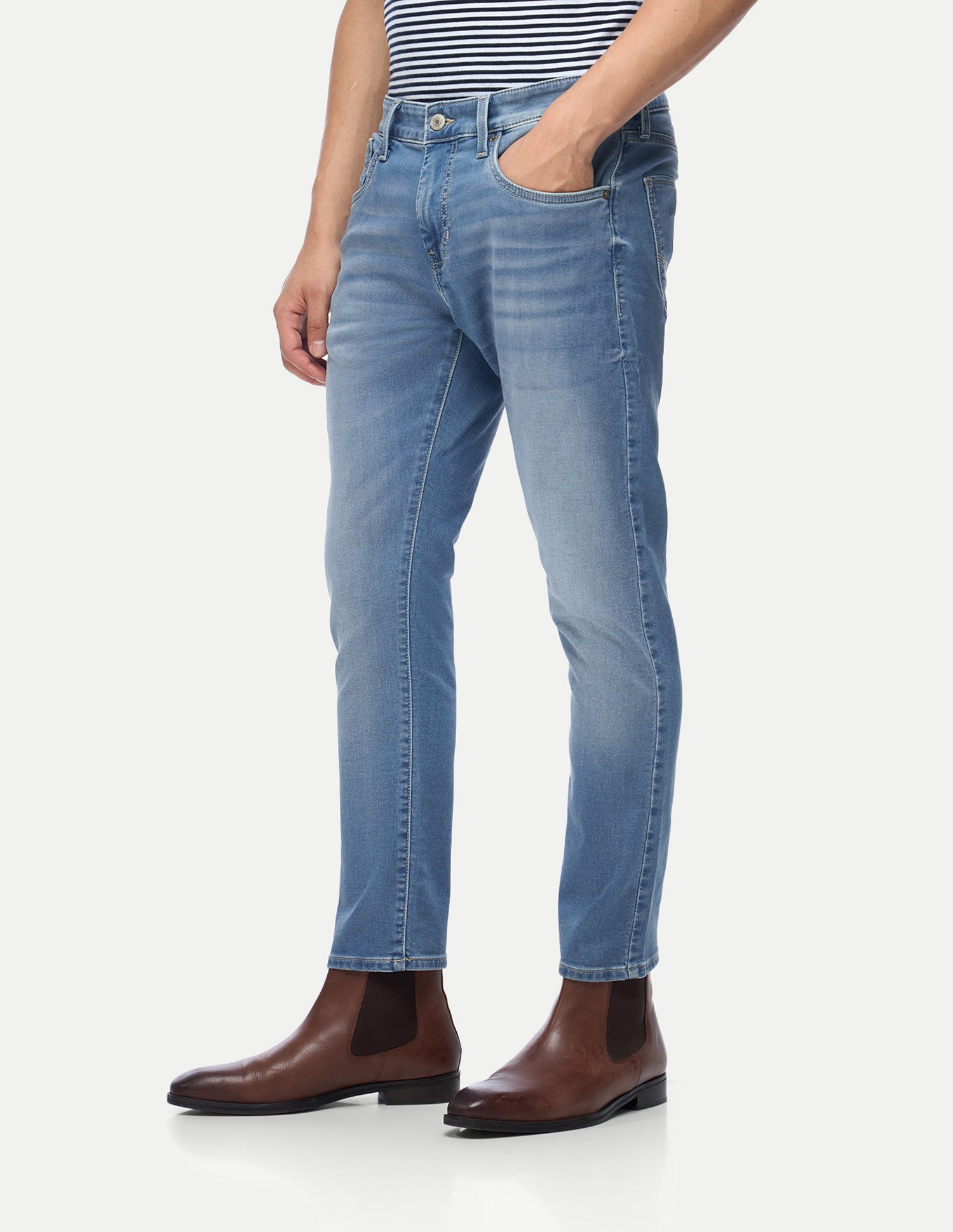 Henry Tapered Fit Blue Jeans Light Blue - U.S. Polo Assn. India | Large