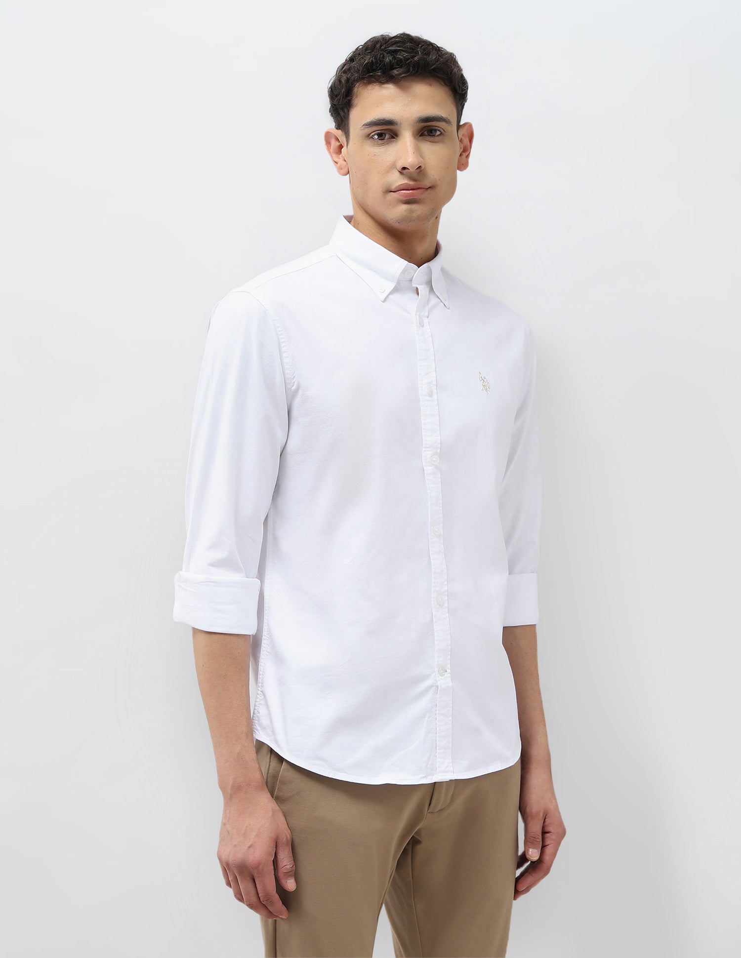 Tailored Fit Oxford Shirt White - U.S. POLO ASSN. | Large