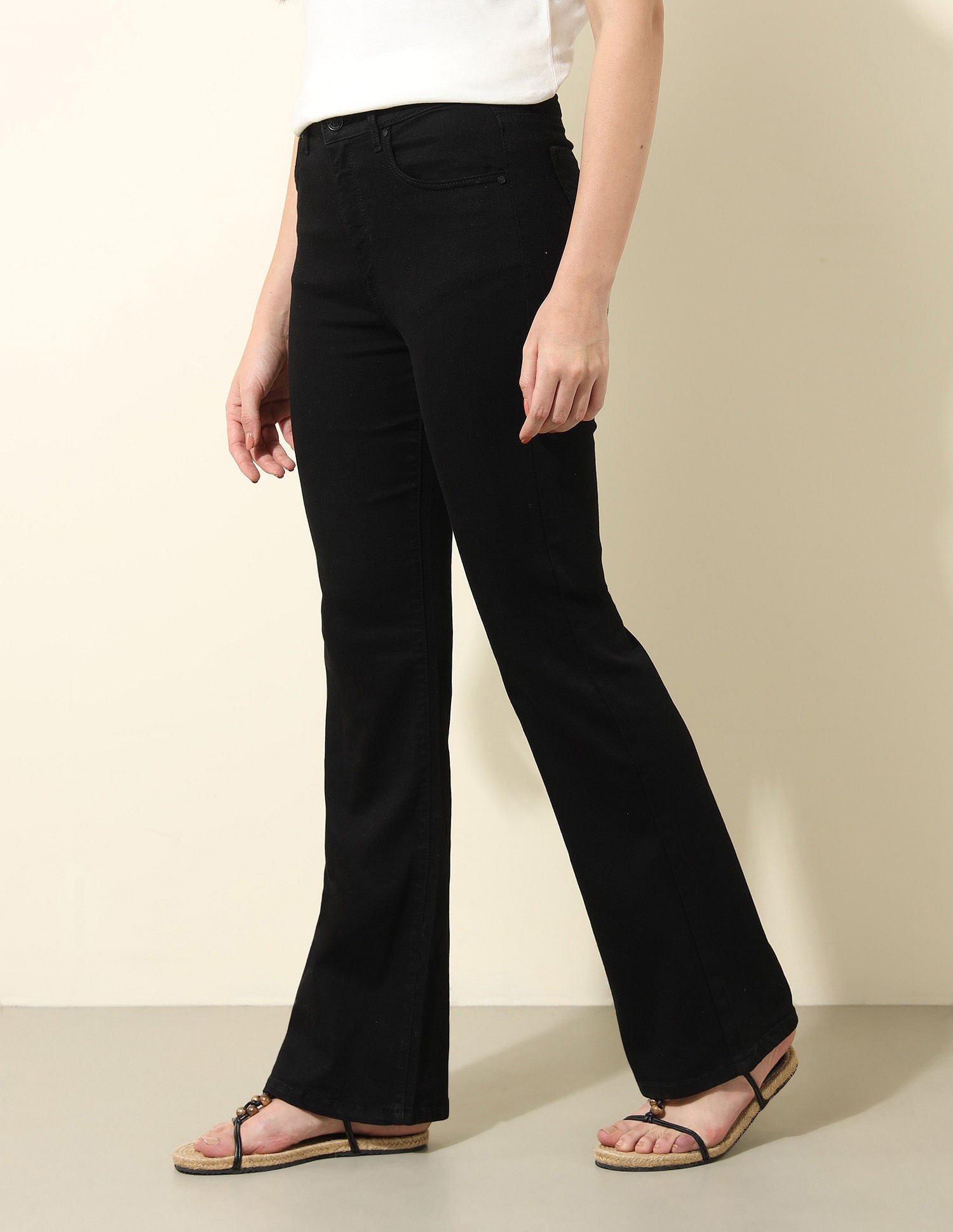 High Rise Bootcut Jeans Black - U.S. Polo Assn. India | Large