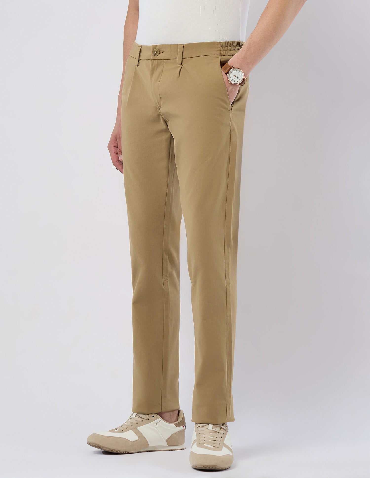 Mid Rise Riley Straight Fit Trousers Khaki - U.S. POLO ASSN. | Large