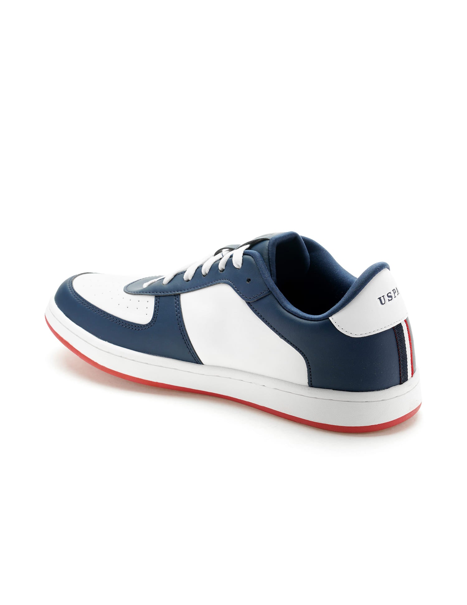 Men Rein 2.0 Dk. Blue Retro Court Sneakers Navy and White - U.S. Polo Assn. India | Large