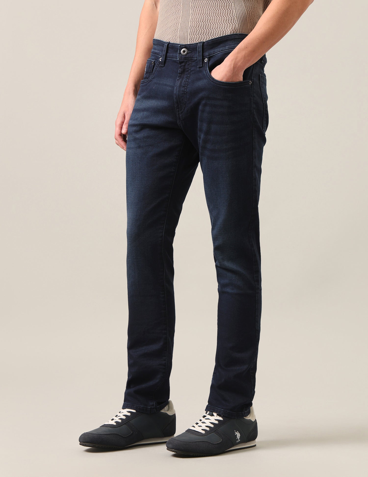 Brandon Slim-Tapered Fit Blue Jeans Dark Blue - U.S. Polo Assn. India | Large