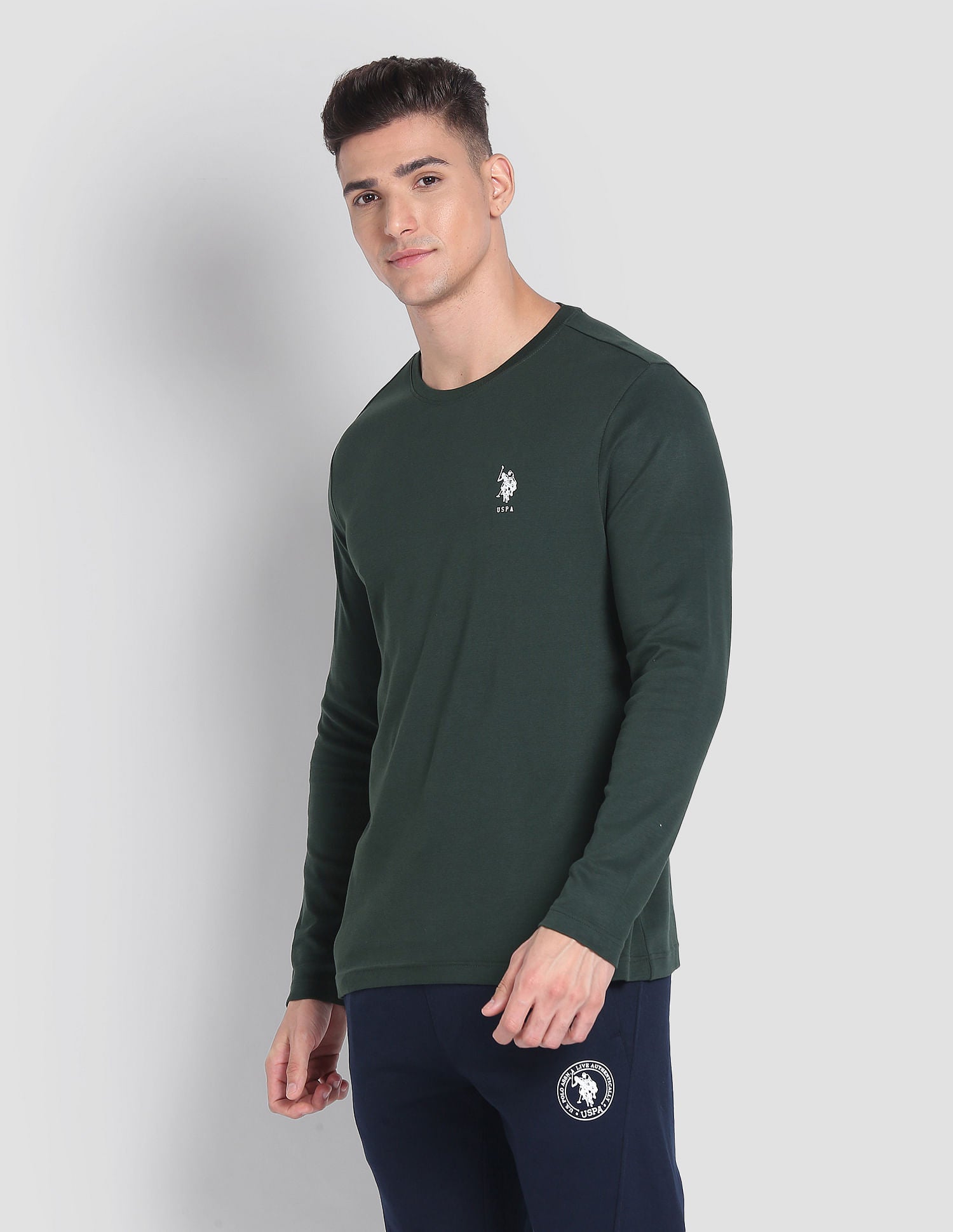 Long Sleeve LE006 Lounge T-Shirt - Pack Of 1 Dark Green - U.S. POLO ASSN. | Large