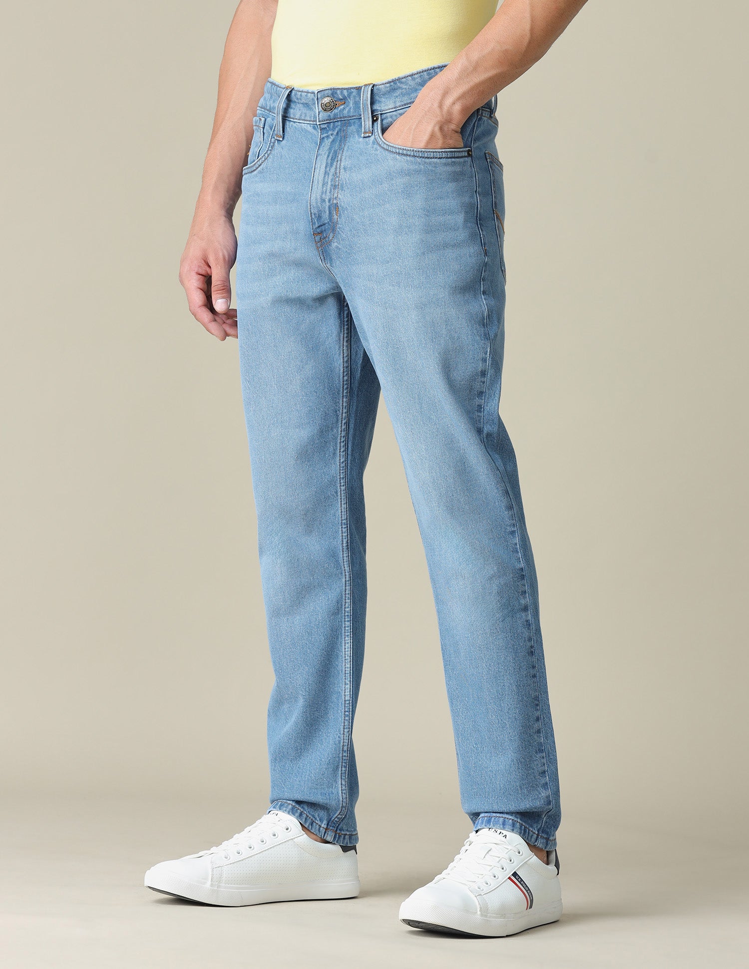 Cole Comfort Cropped Fit Blue Jeans Indigo - U.S. POLO ASSN. | Large