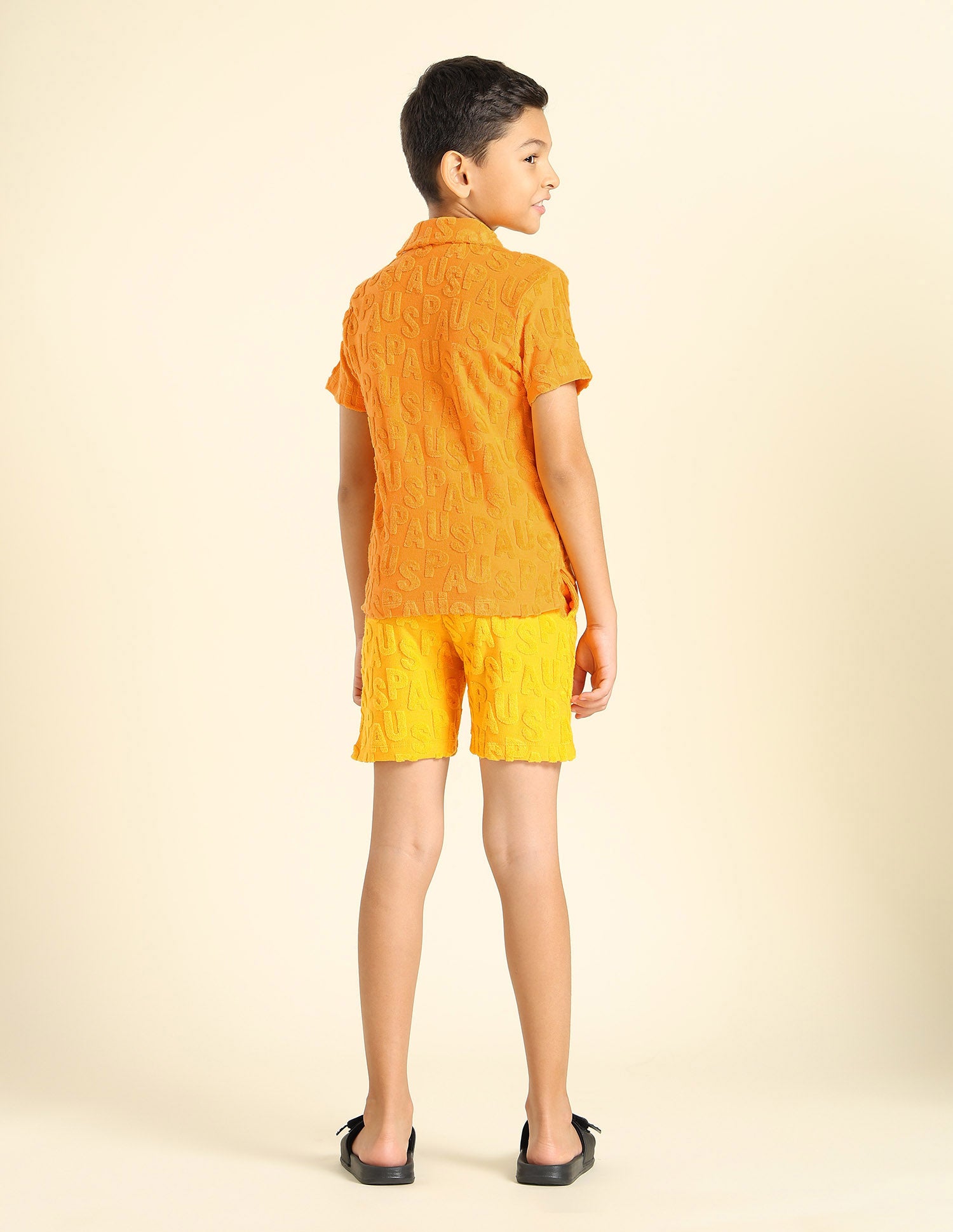 Boys Brand Appliqued Regular Fit Polo Shirt Yellow - U.S. POLO ASSN. | Large