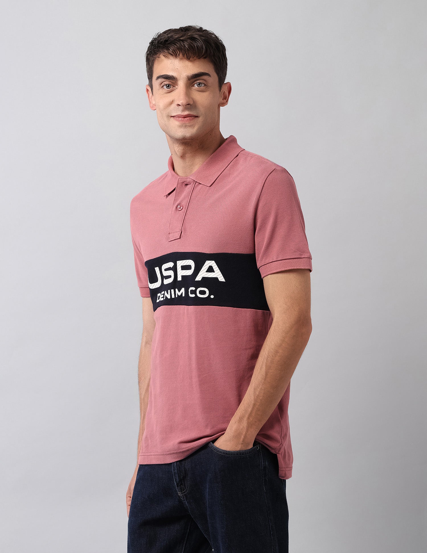 Brand Printed Muscle Fit Polo Shirt Red - U.S. POLO ASSN. | Large