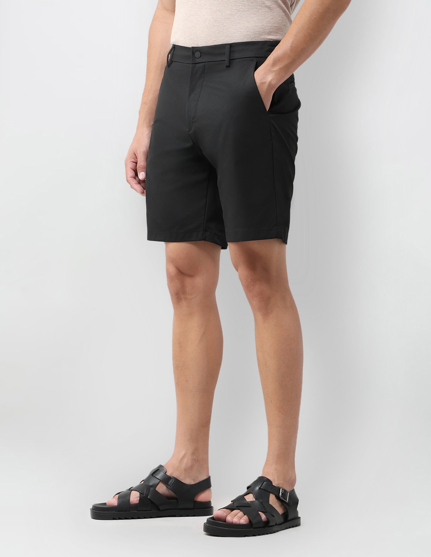 Mid Rise Slim Fit Shorts Black - U.S. Polo Assn. India | Large