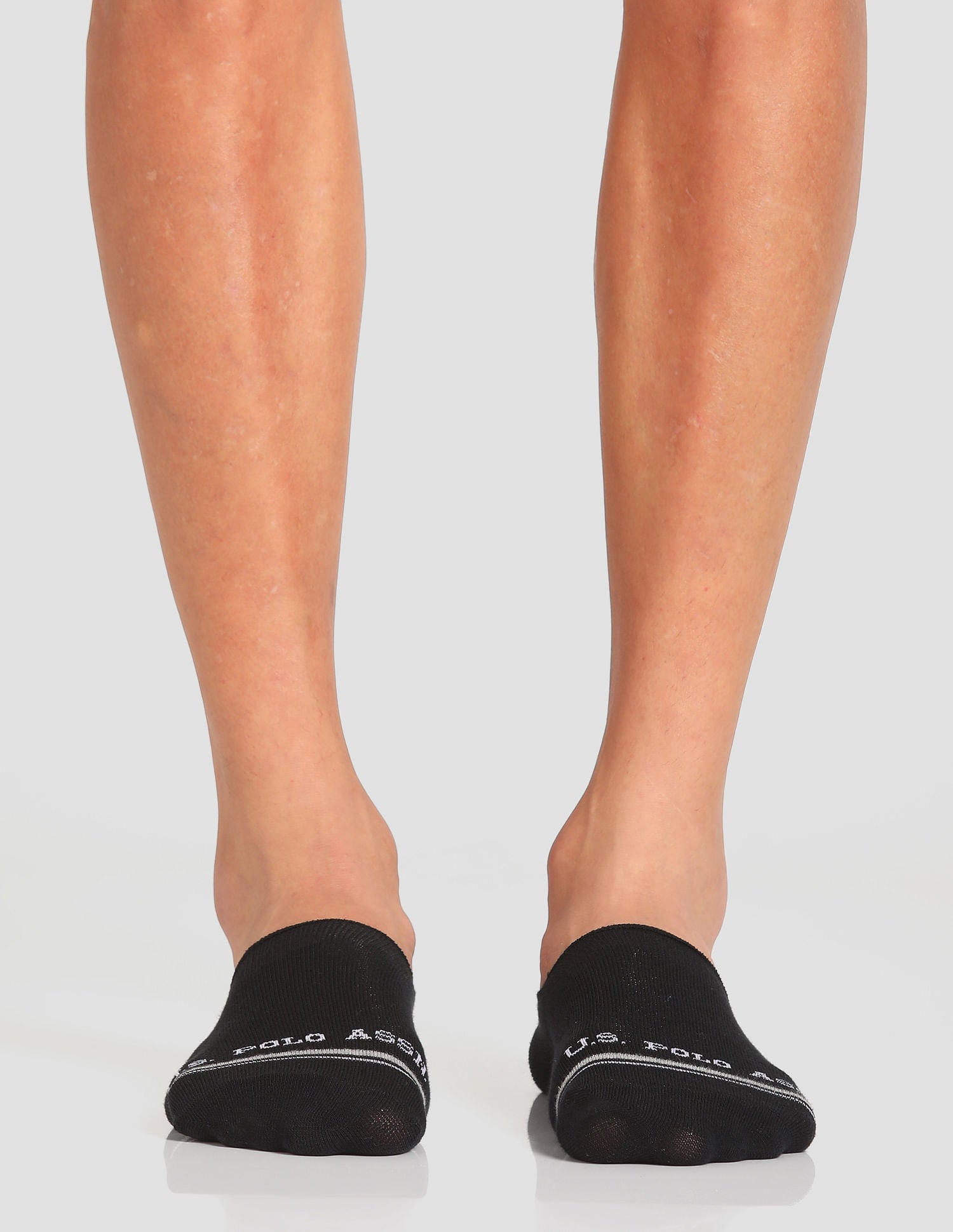 Aloe Finish No Show ES001 Socks - Pack Of 3 Light Grey, Black and Navy - U.S. POLO ASSN. | Large