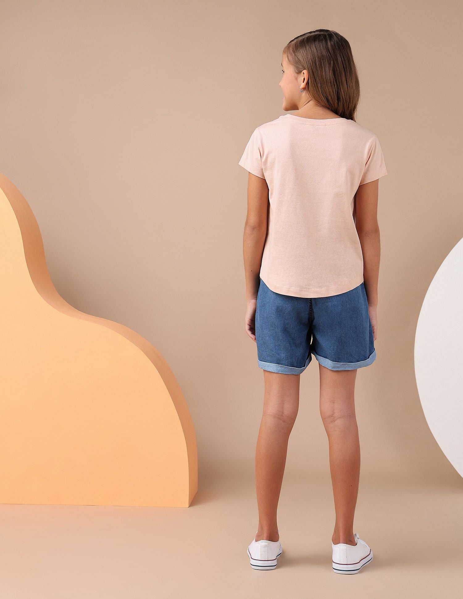 Girls Puff Print Relaxed Fit T-Shirt Pink - U.S. POLO ASSN. | Large