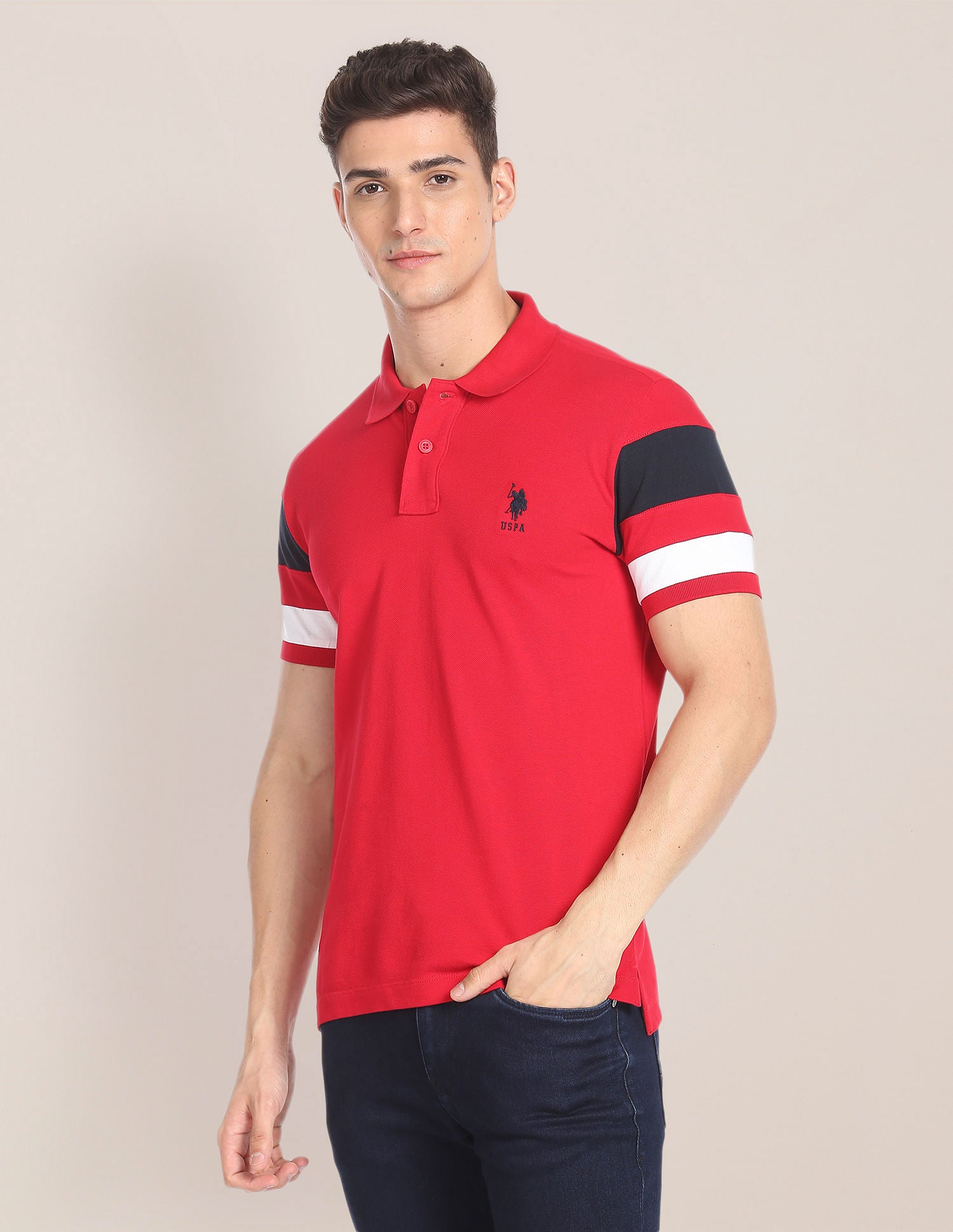 Striped Sleeve Cotton Polo Shirt – U.S. Polo Assn. India
